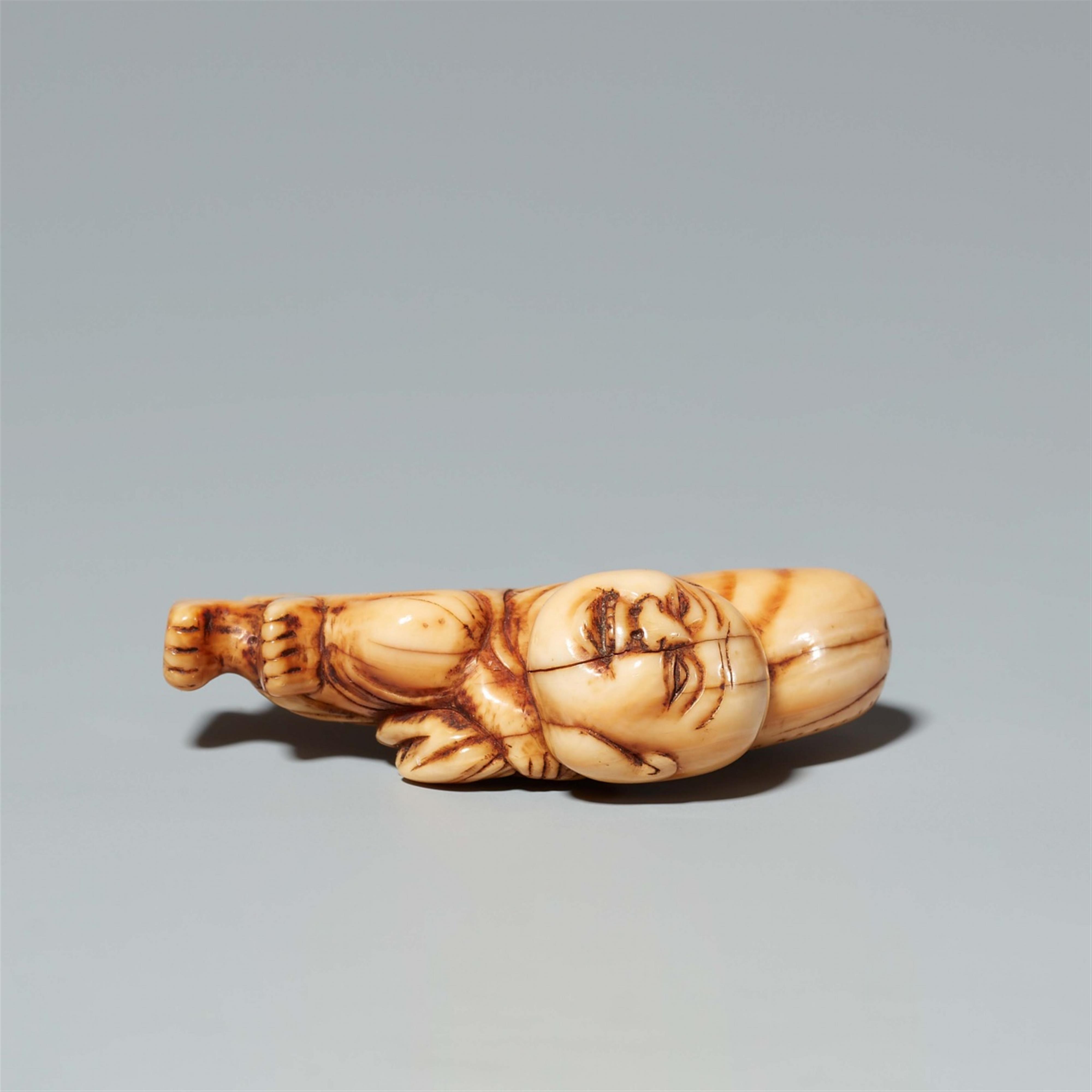 Hotei mit Sack. Elfenbein. 18. Jh. - image-3