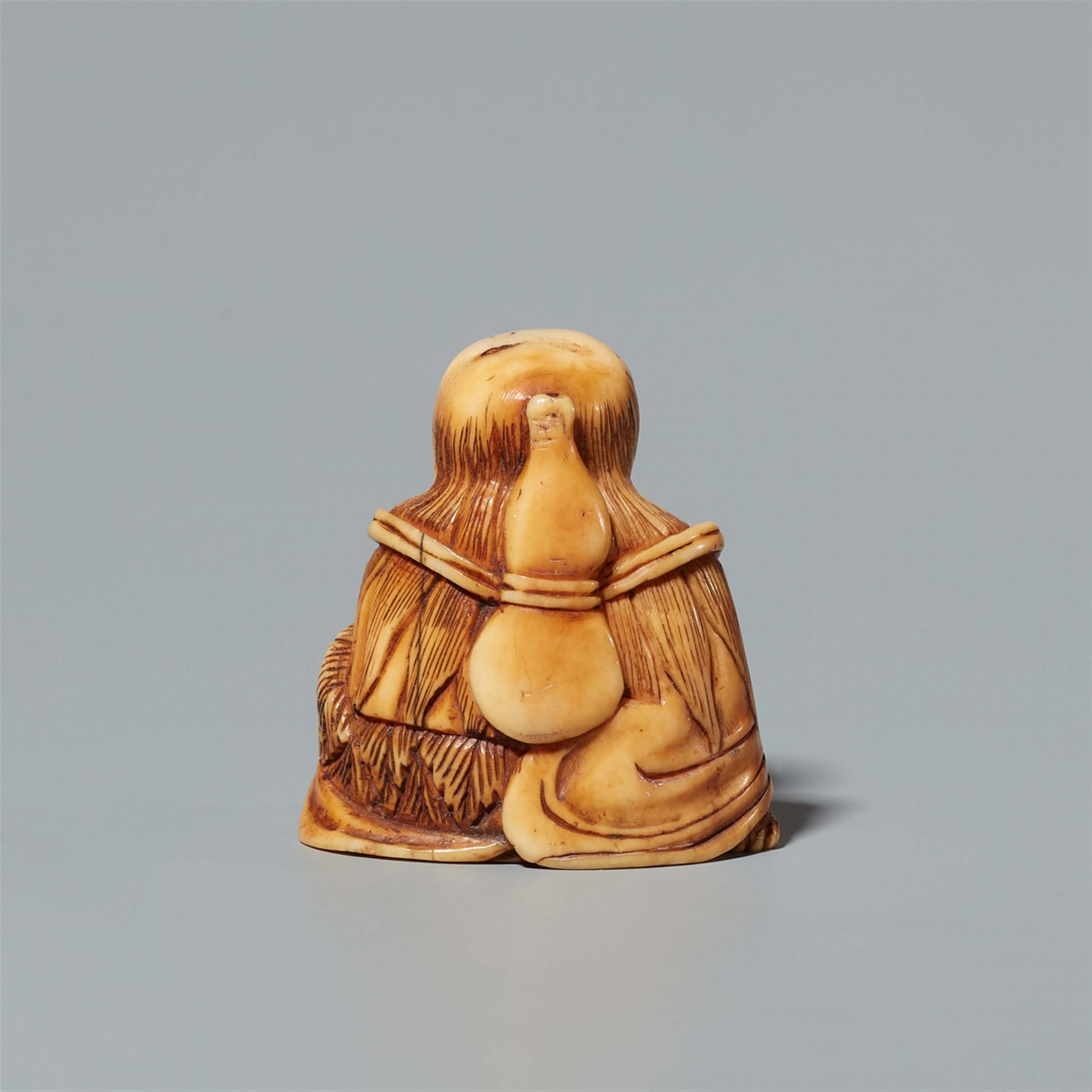 An ivory netsuke of Chôkarô Sennin. Second half 19th century - image-3