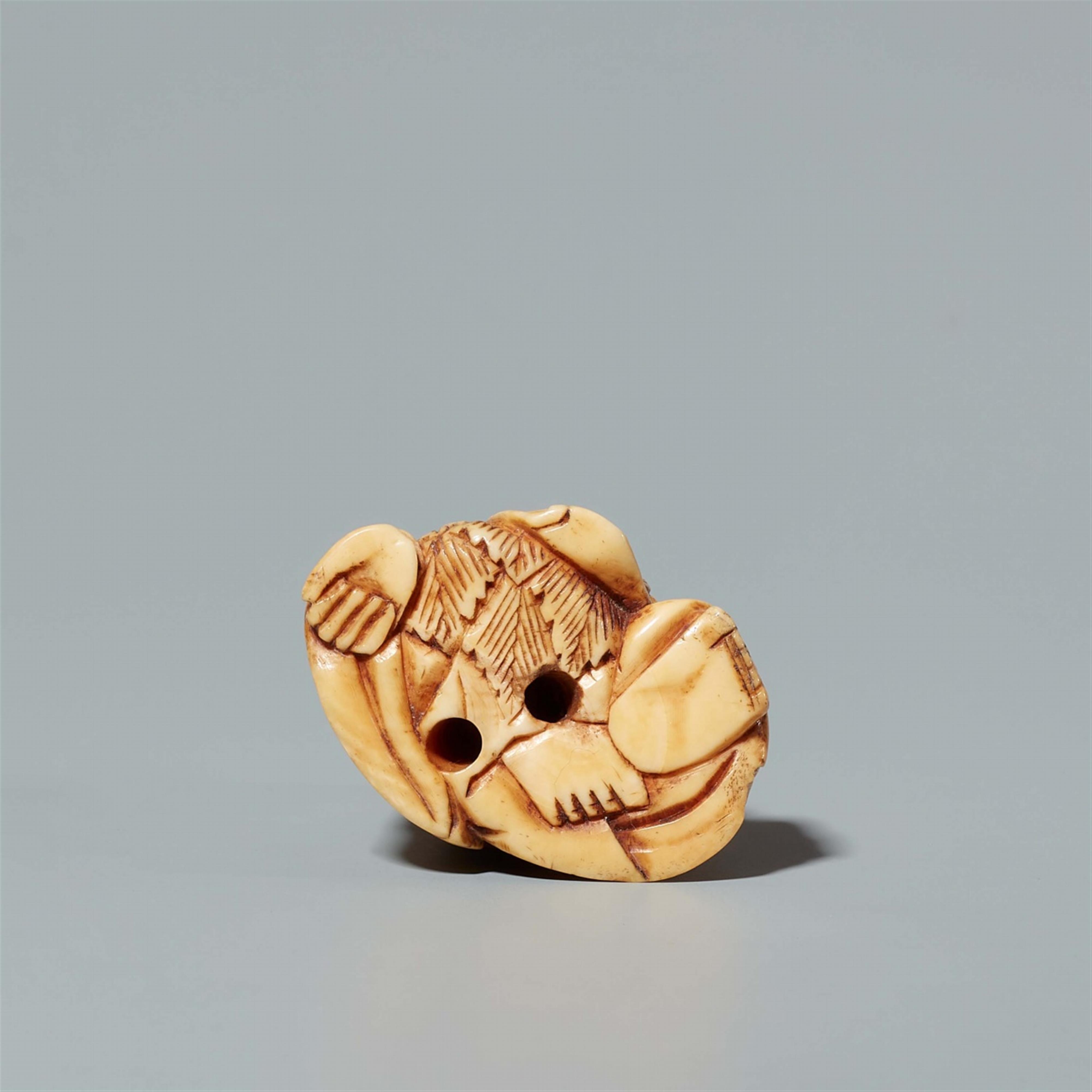 An ivory netsuke of Chôkarô Sennin. Second half 19th century - image-5