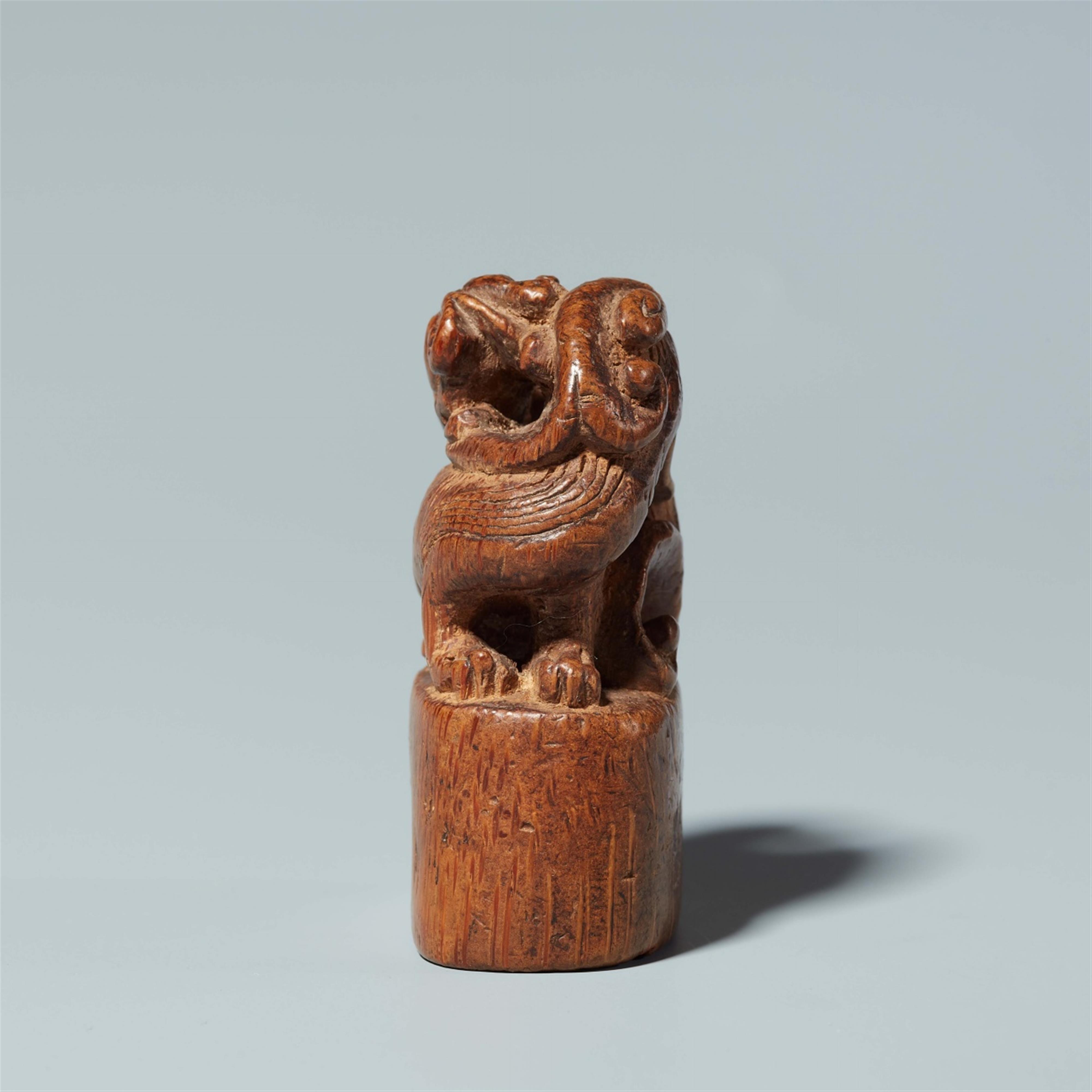 A bamboo seal netsuke. 18th/19th century - image-2