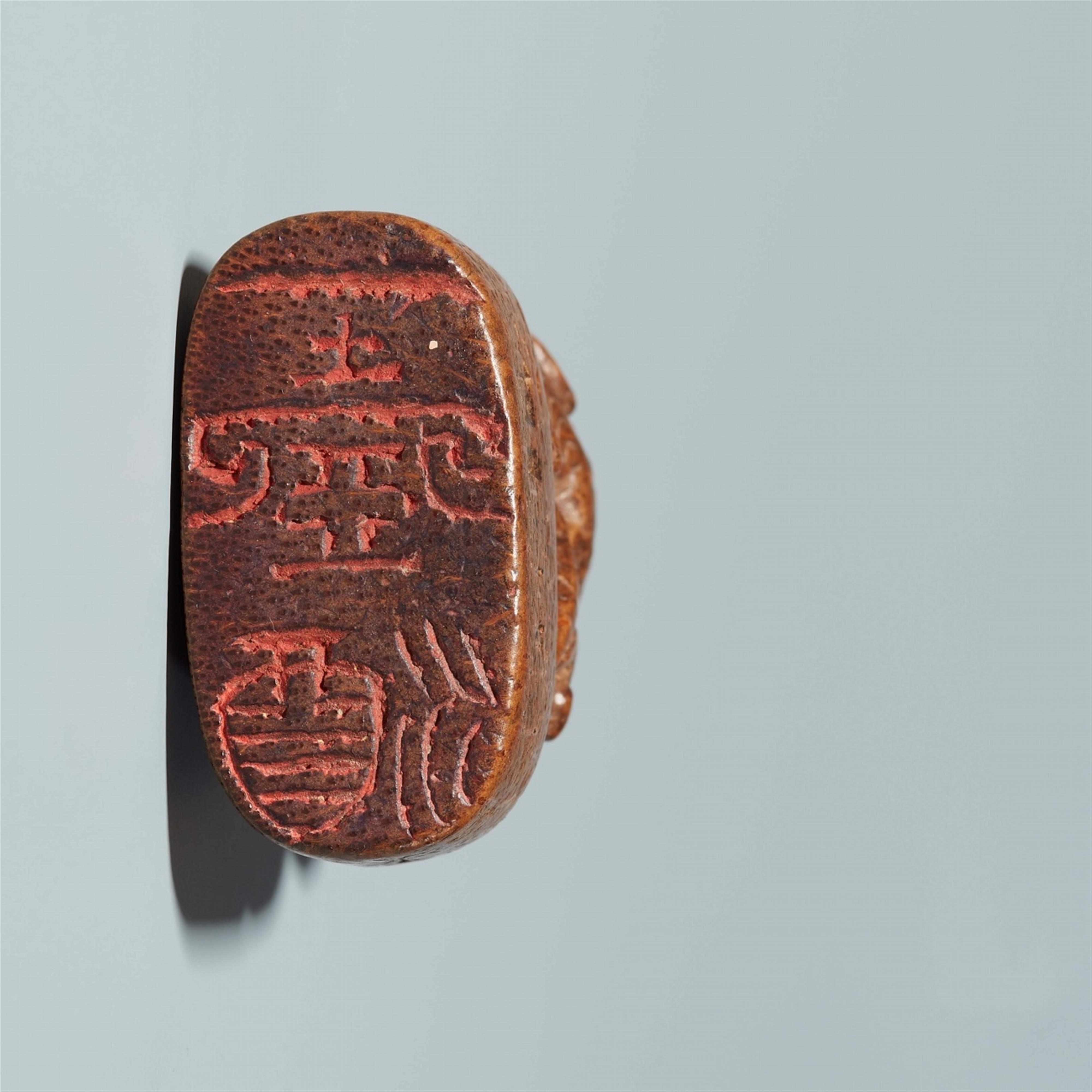 A bamboo seal netsuke. 18th/19th century - image-5