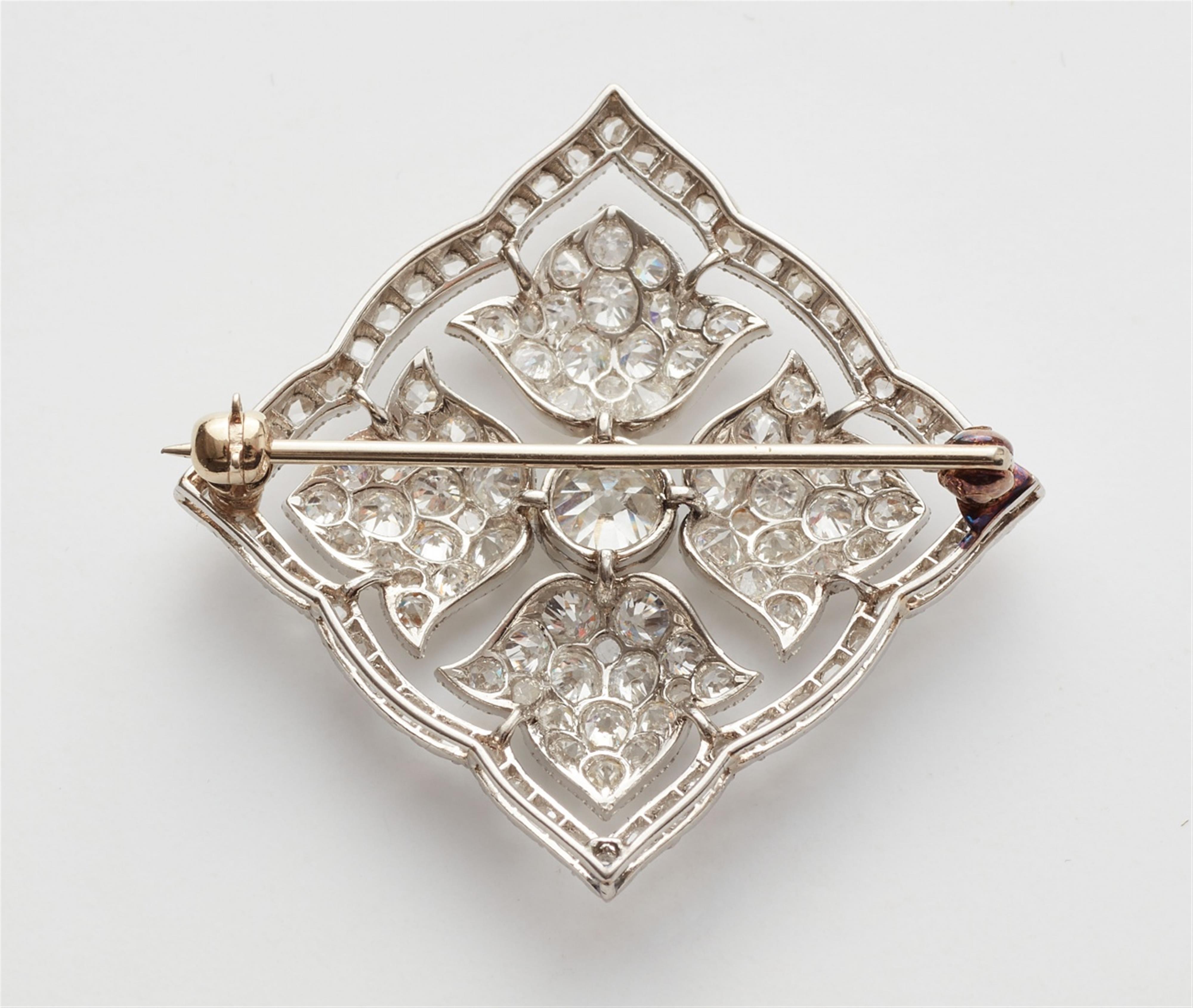 A Belle Epoque platinum diamond brooch - image-3