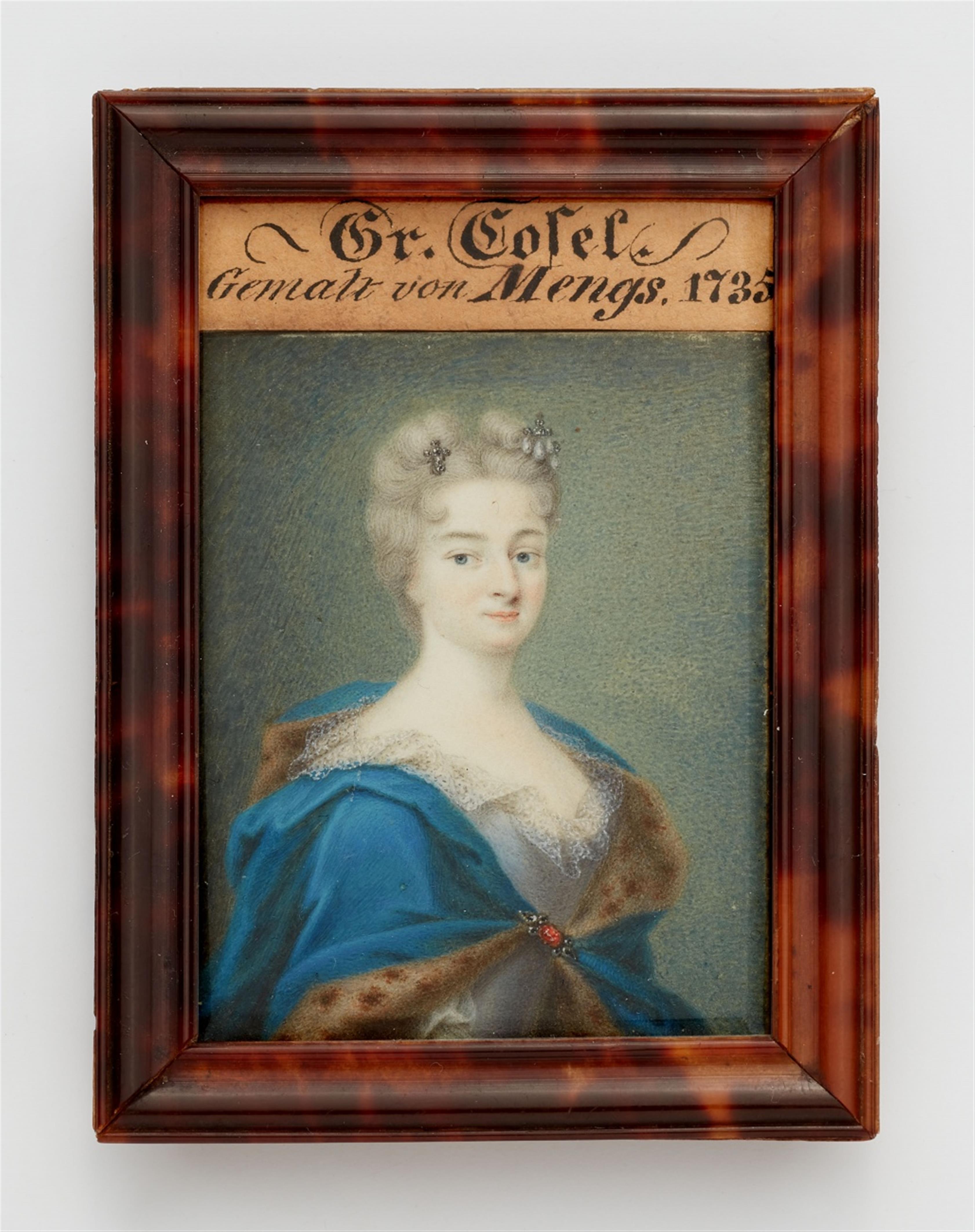 A portrait miniature of Countess Cosel - image-1