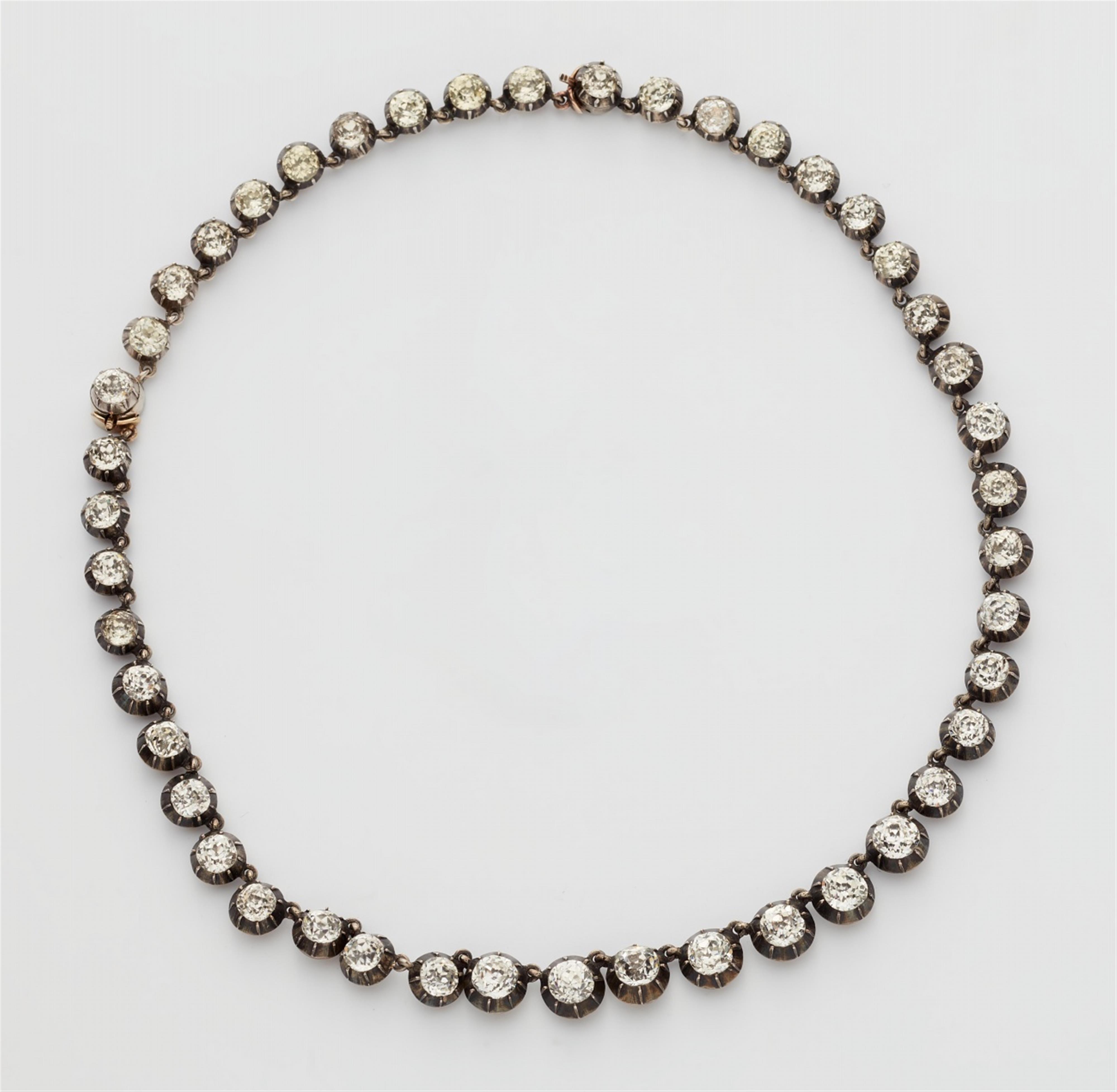 A George IV silver paste rivière necklace - image-1