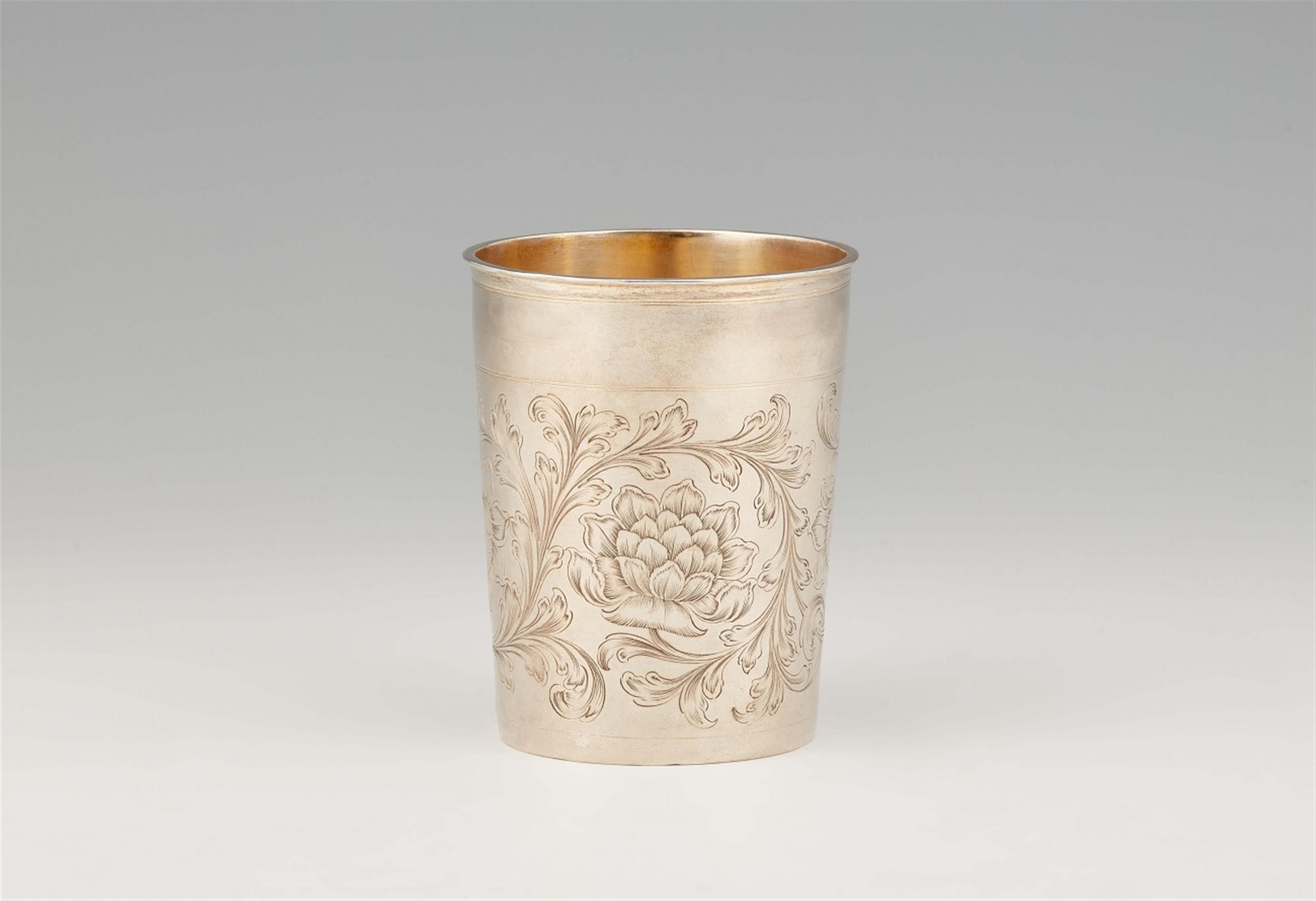 An engraved Augsburg silver beaker - image-1