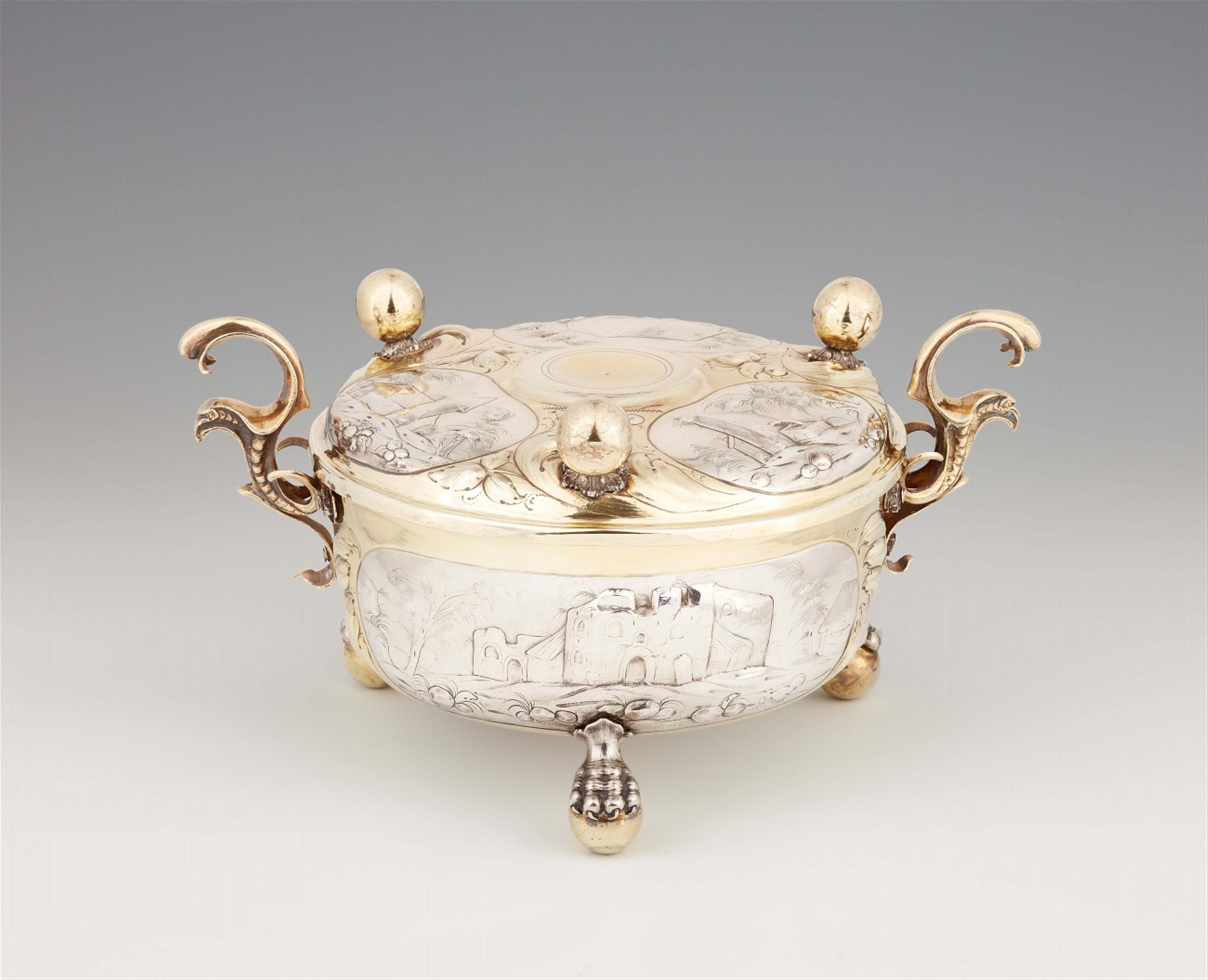 An early Nuremberg silver tureen and cover - image-1
