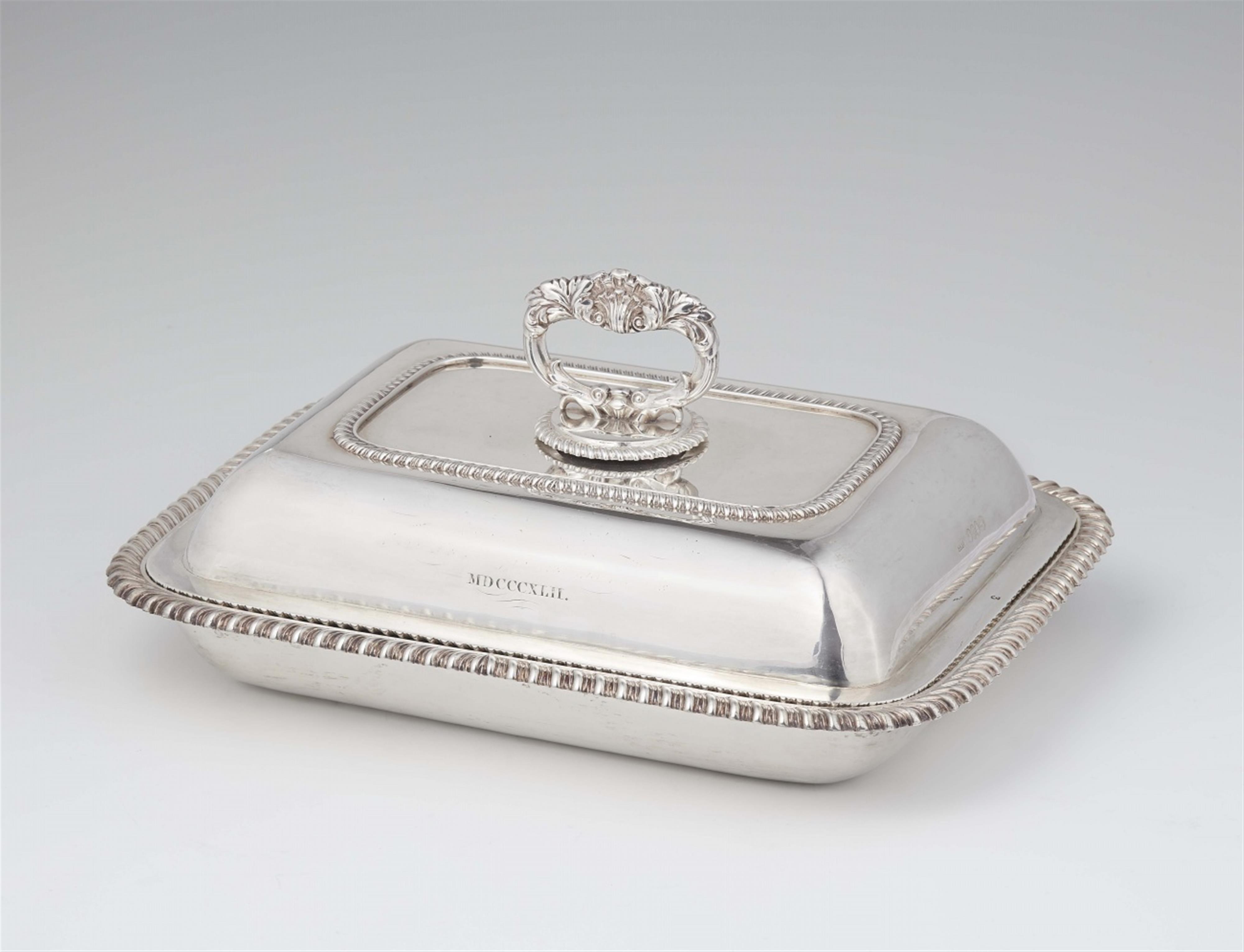 A Victorian silver dish and cover - image-1