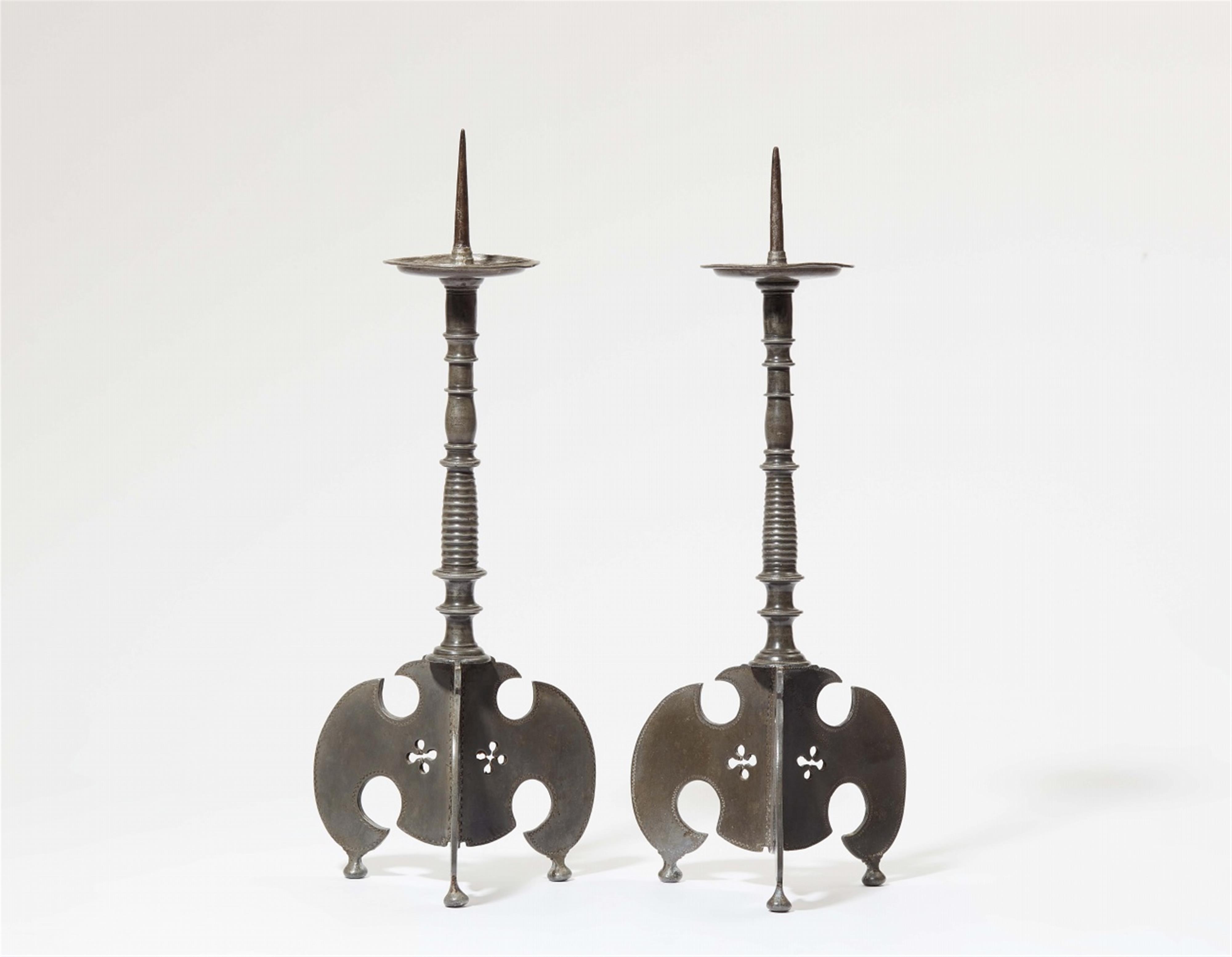 A pair of so-called halberd candelabra - image-1