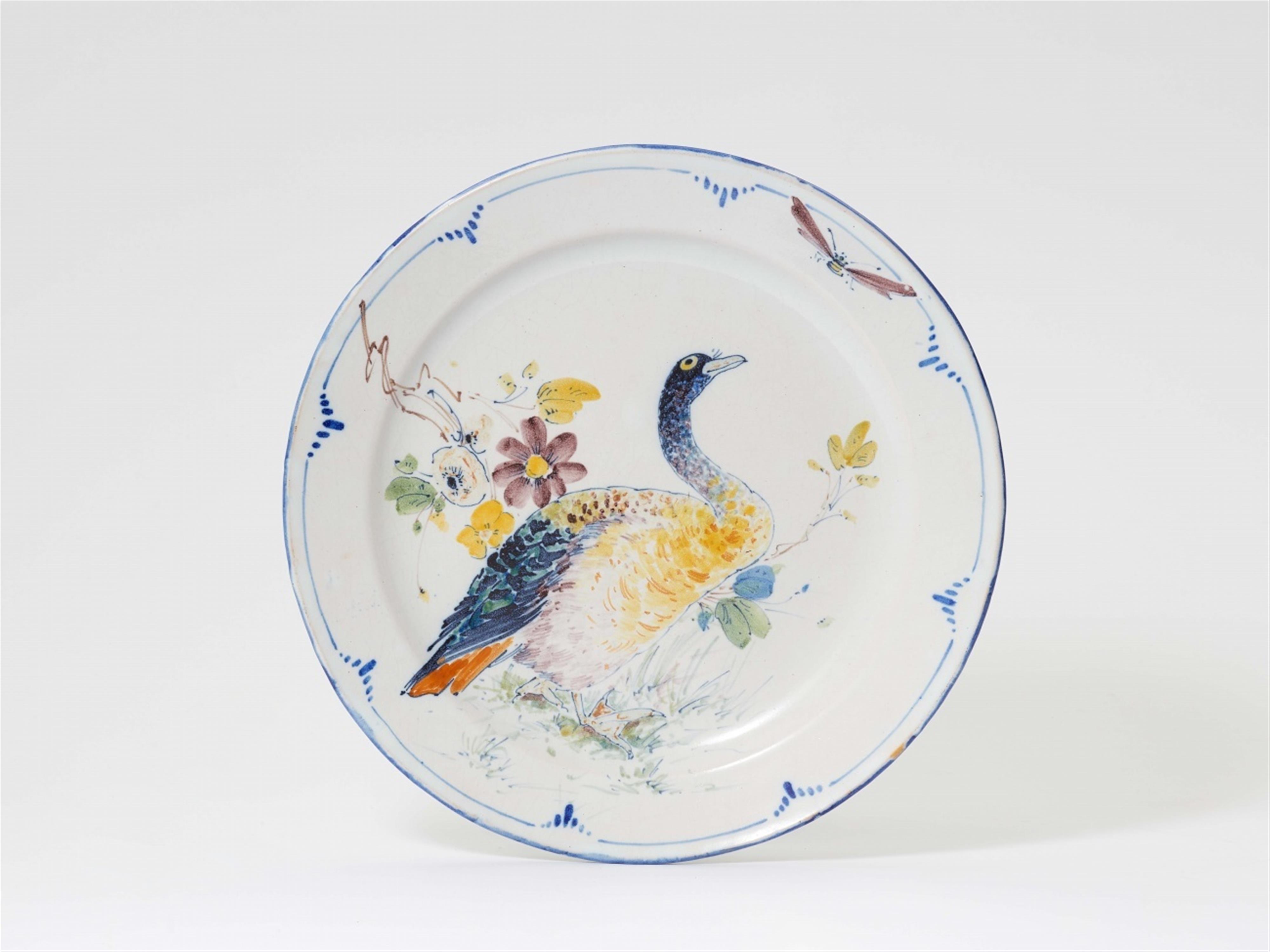 A French faience dish with a duck - image-1