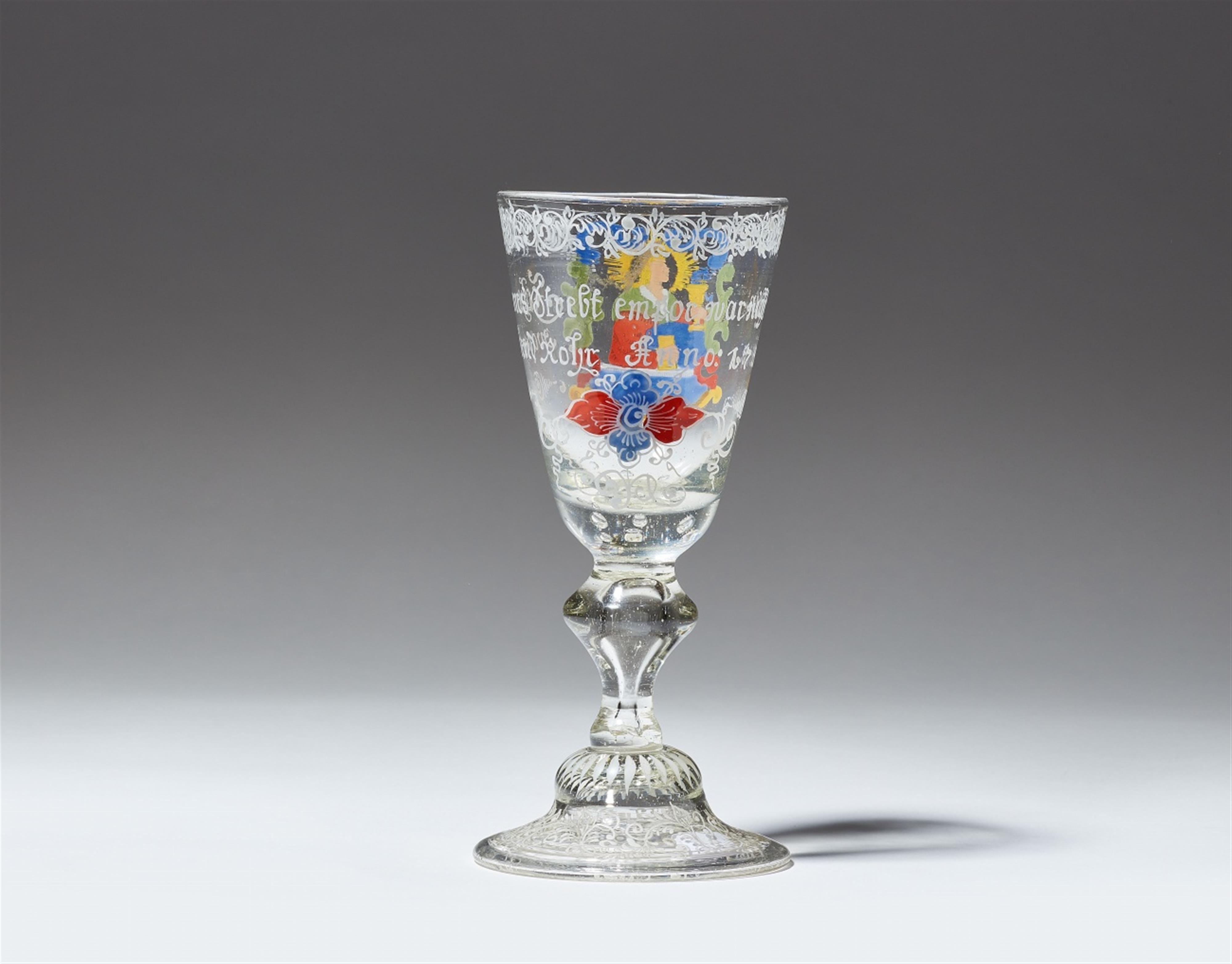 A glass goblet with Saint John - image-2
