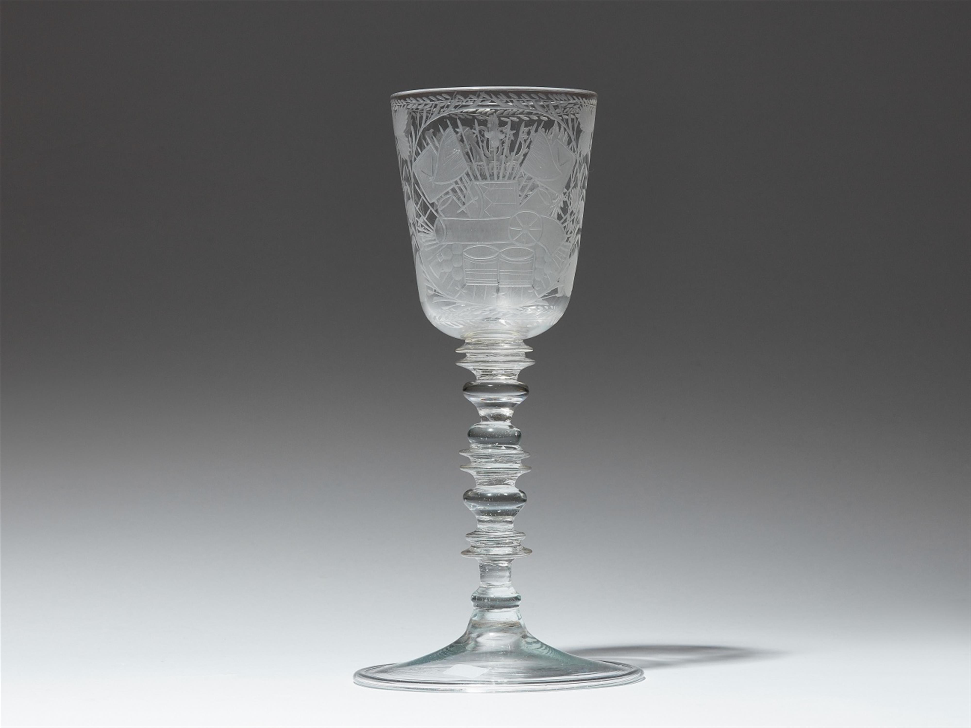 A Bohemian glass heraldic goblet commemorating the Electorate of Saxony - image-2
