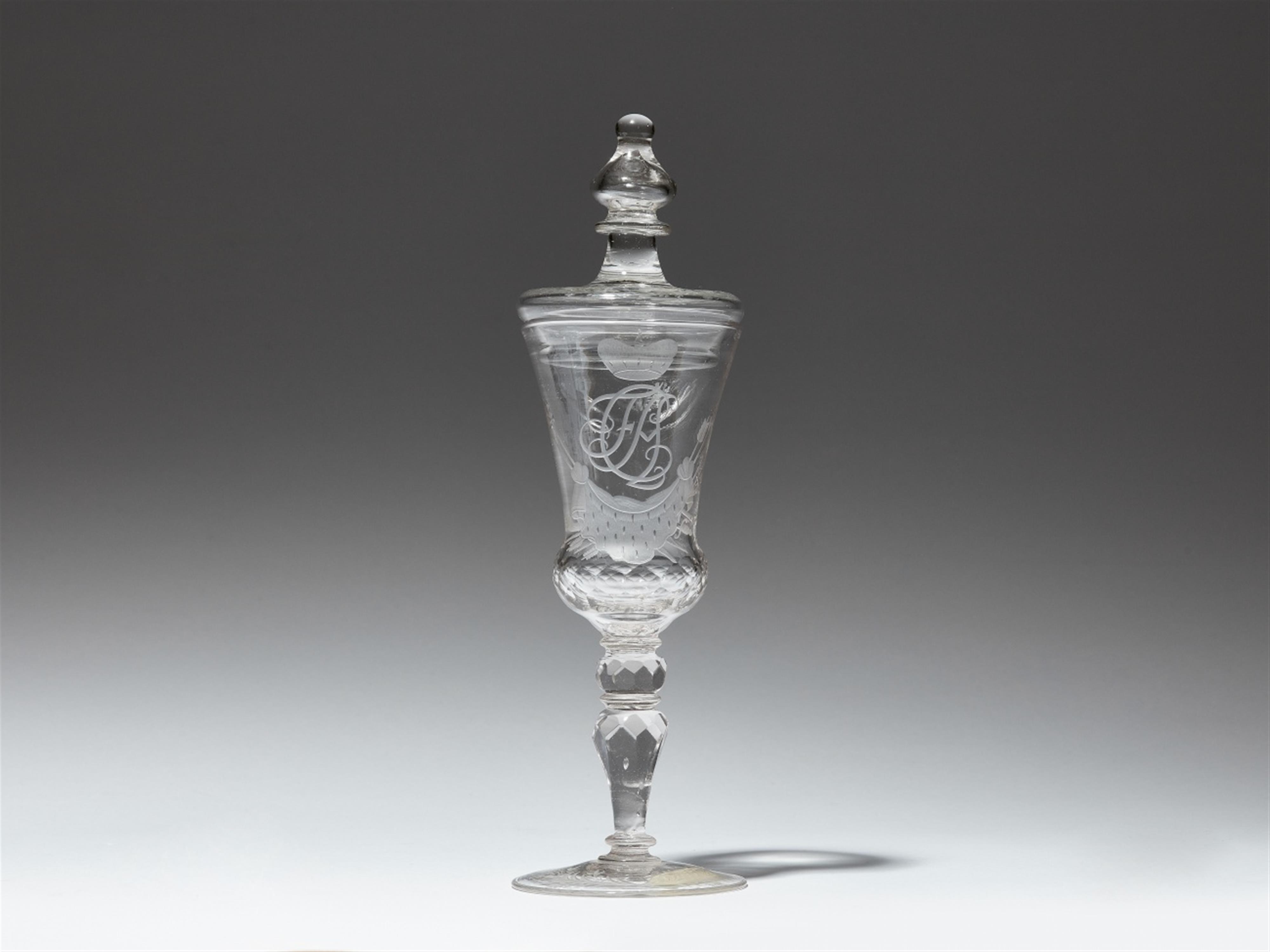 A glass goblet commemorating Prince Elector Friedrich August III - image-1