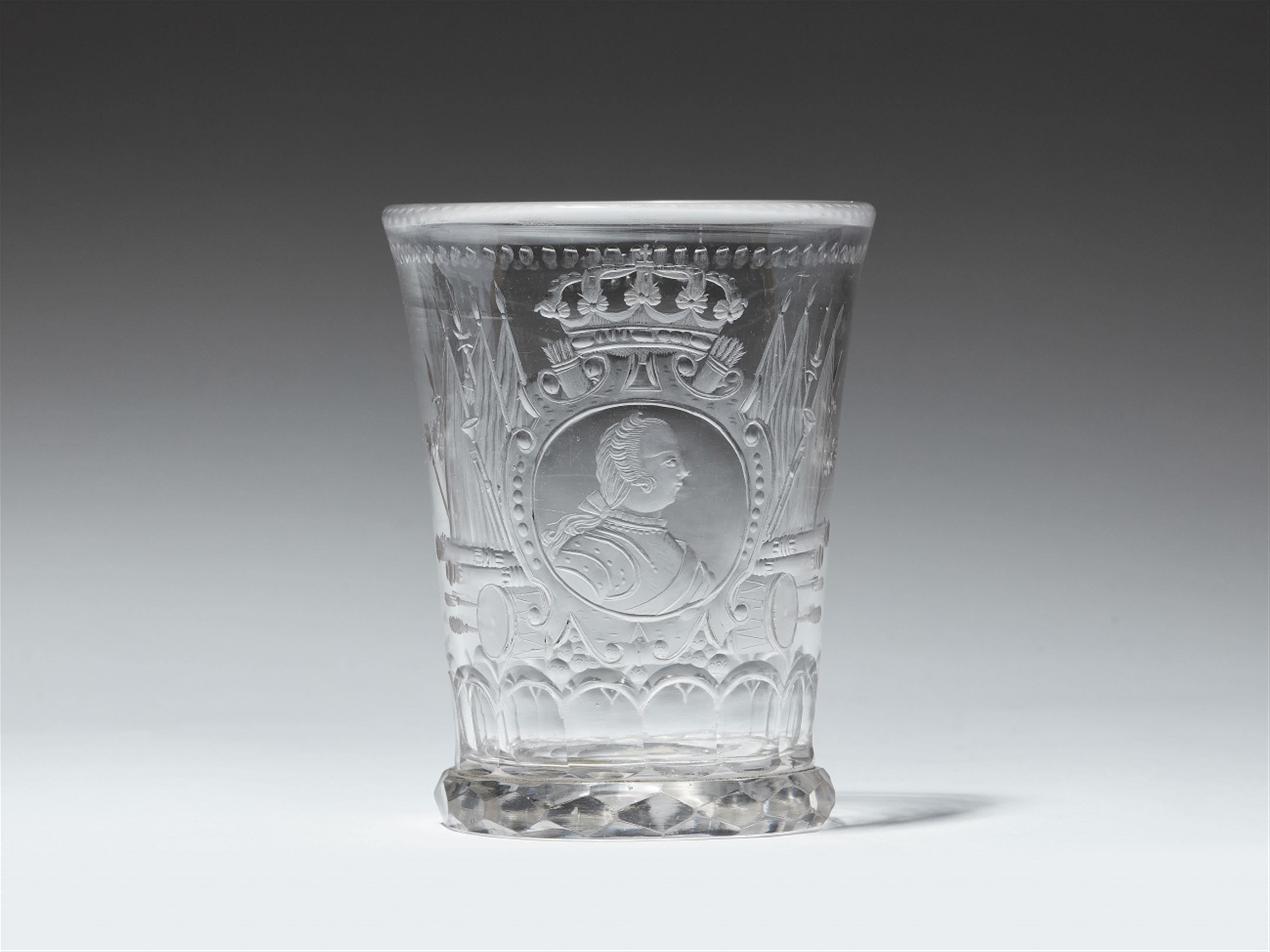 An important glass beaker commemorating Friedrich II, King in Prussia - image-1