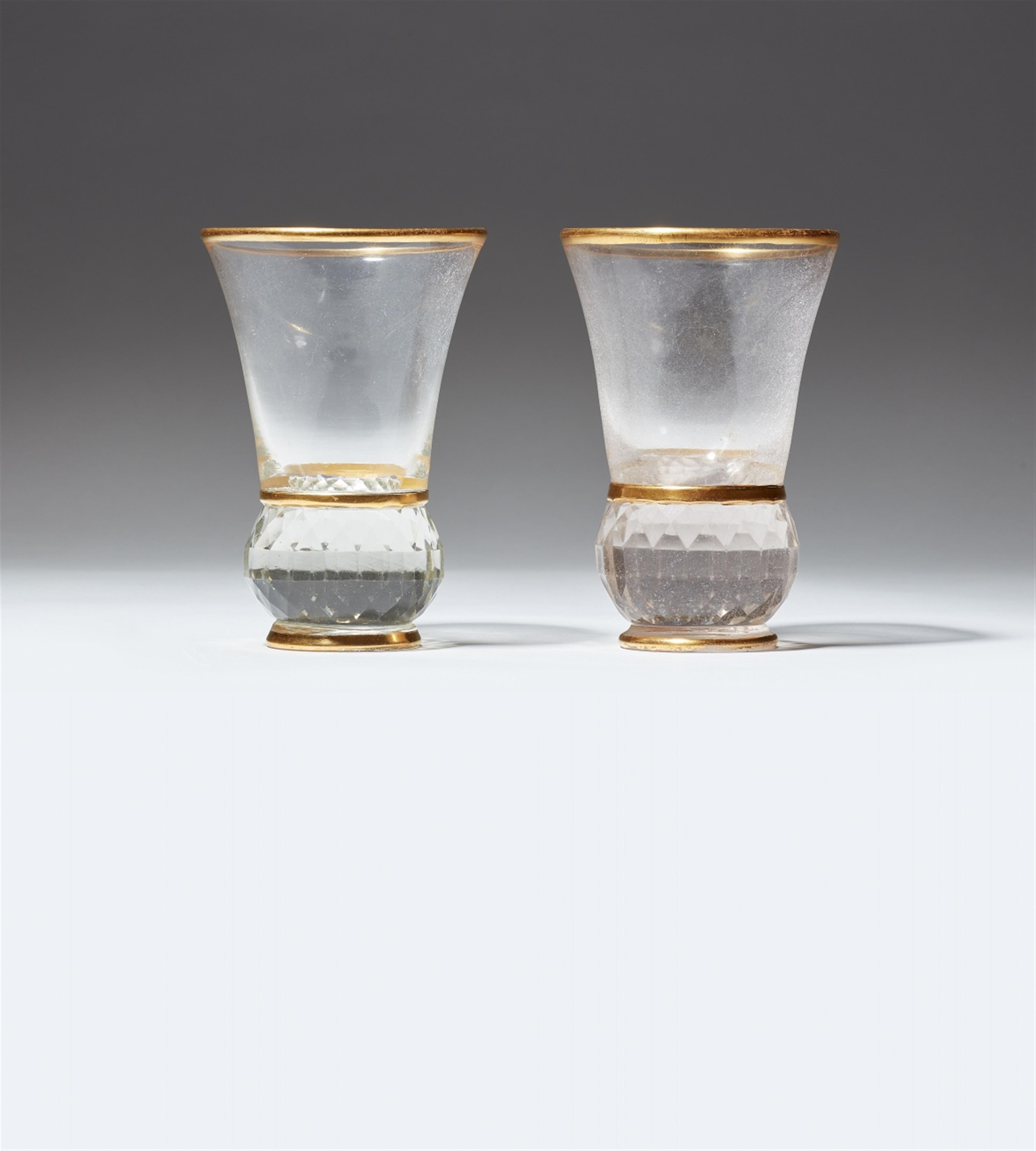 A rare pair of Brandenburg glass beakers - image-1