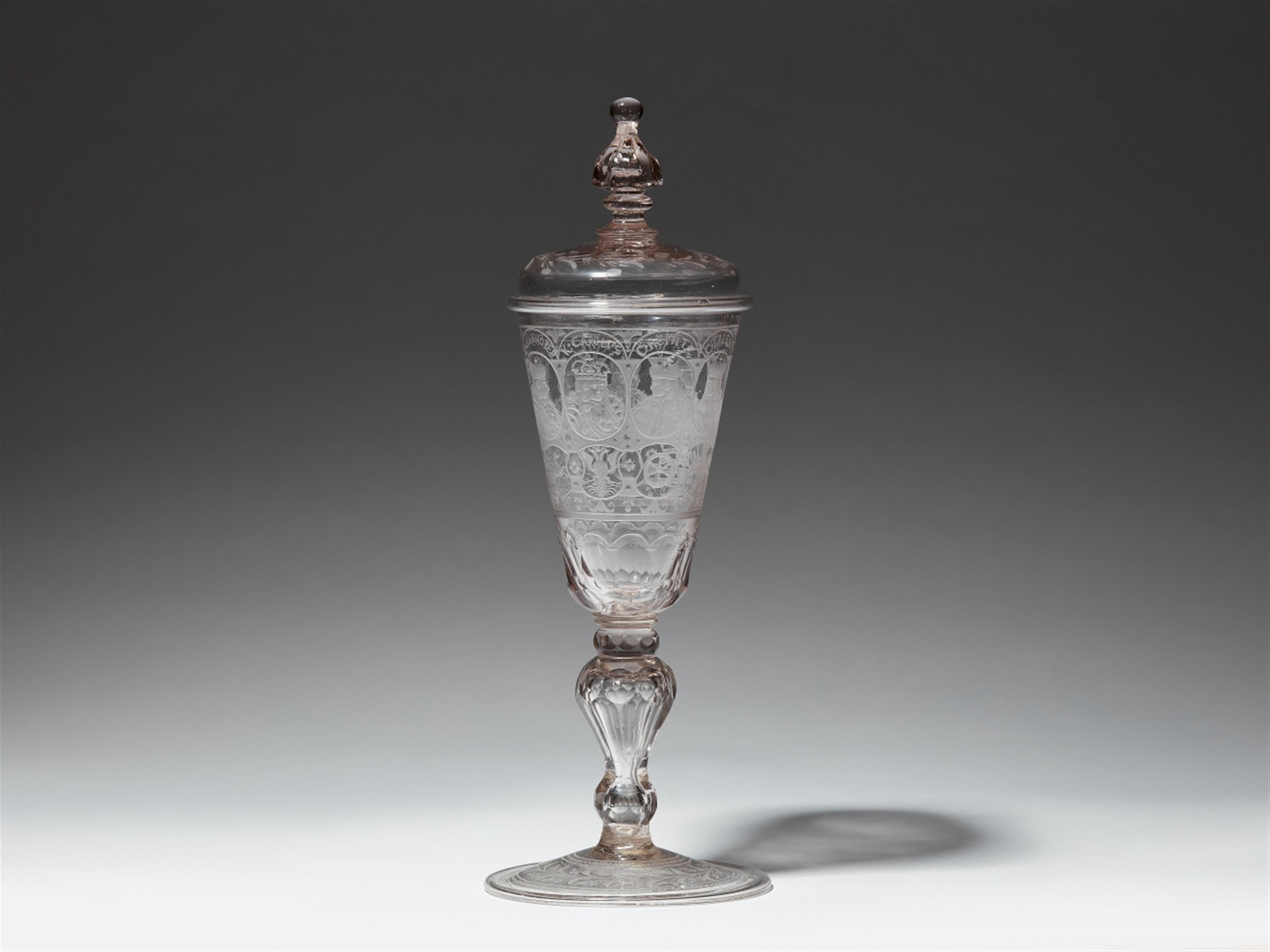 A goblet and cover with depictions of Prince Electors - image-1