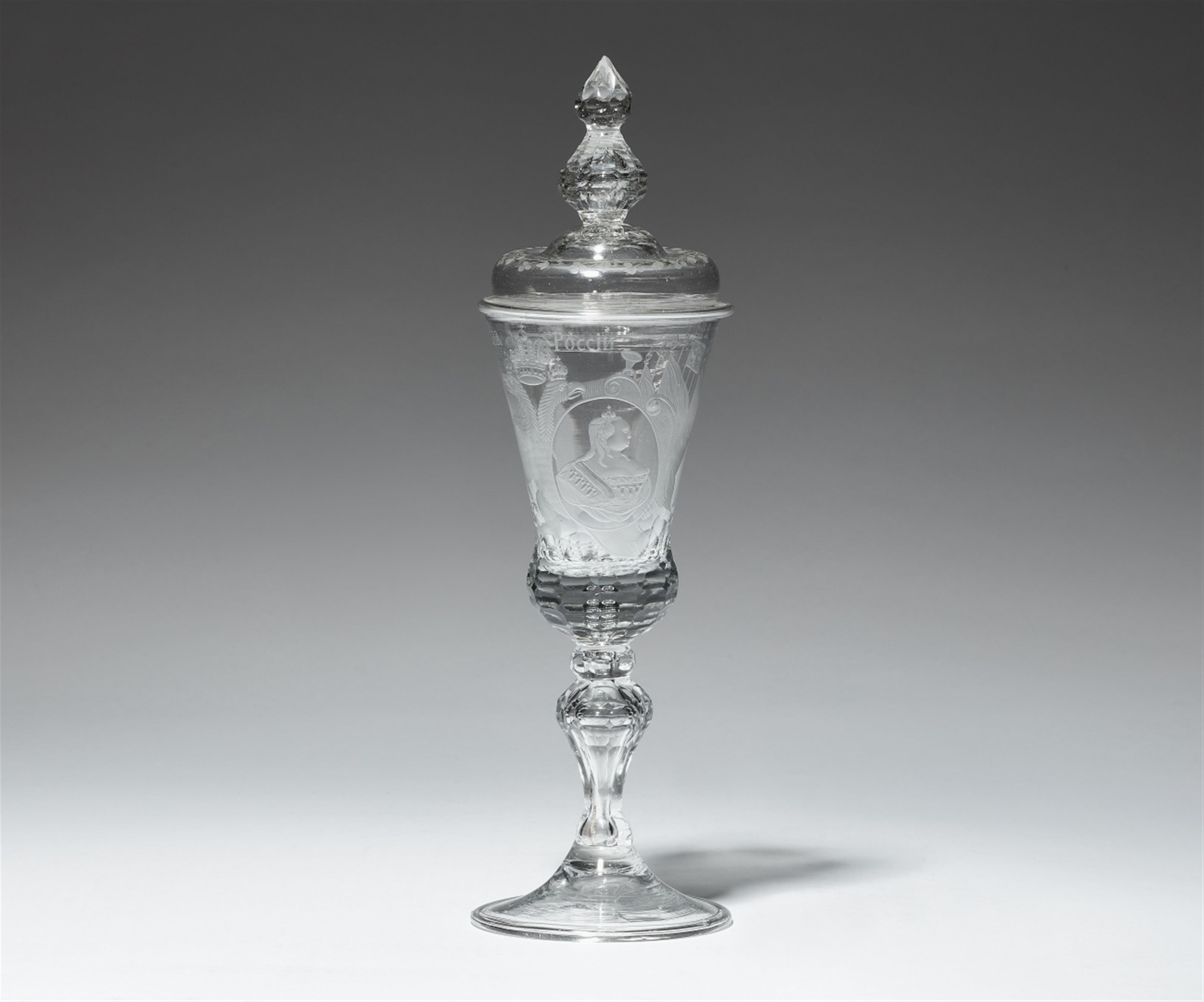 A goblet and cover dedicated to Tsarina Elisabeth Petrovna - image-1