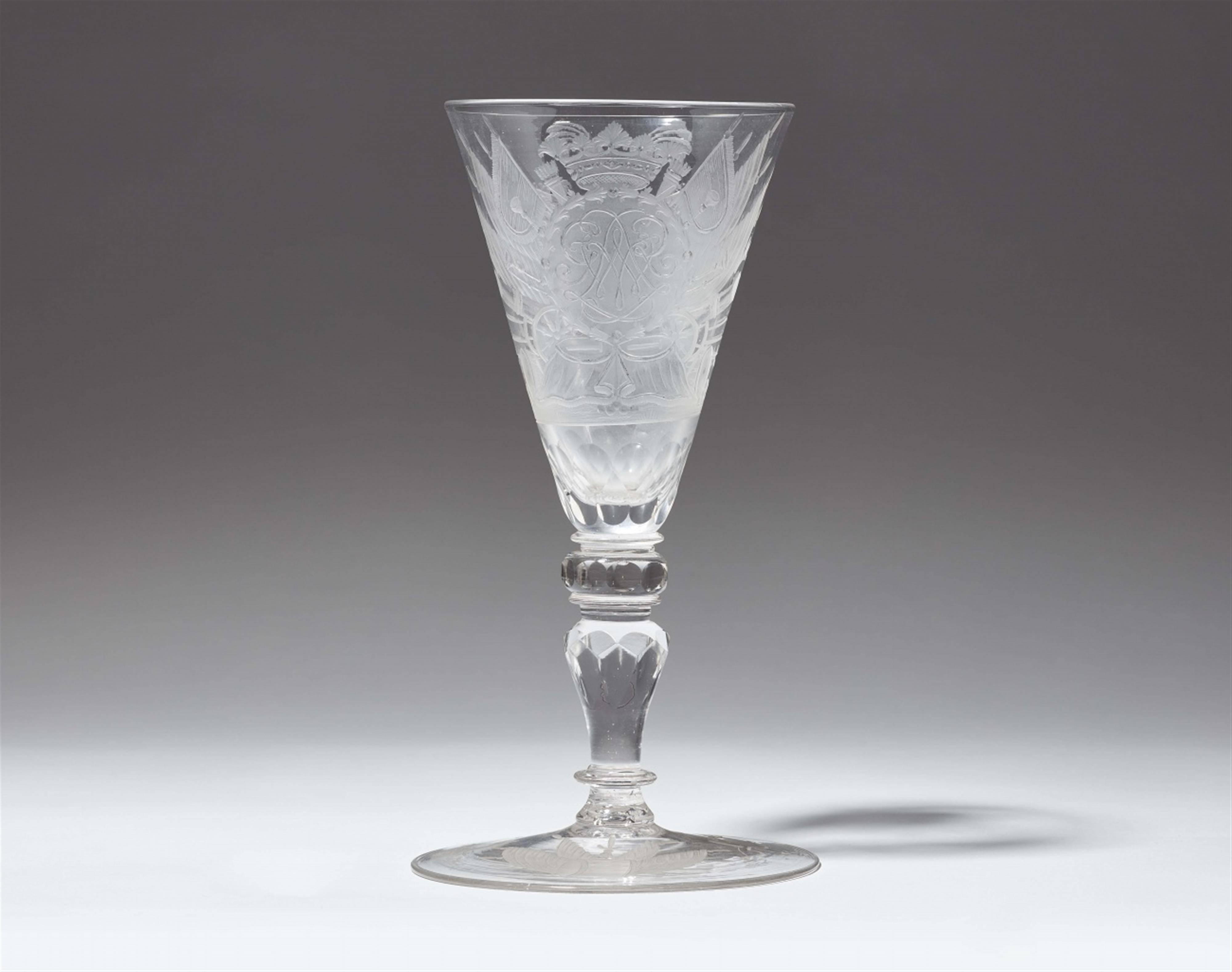 A Dresden glass goblet for a Count of Lindenau - image-1