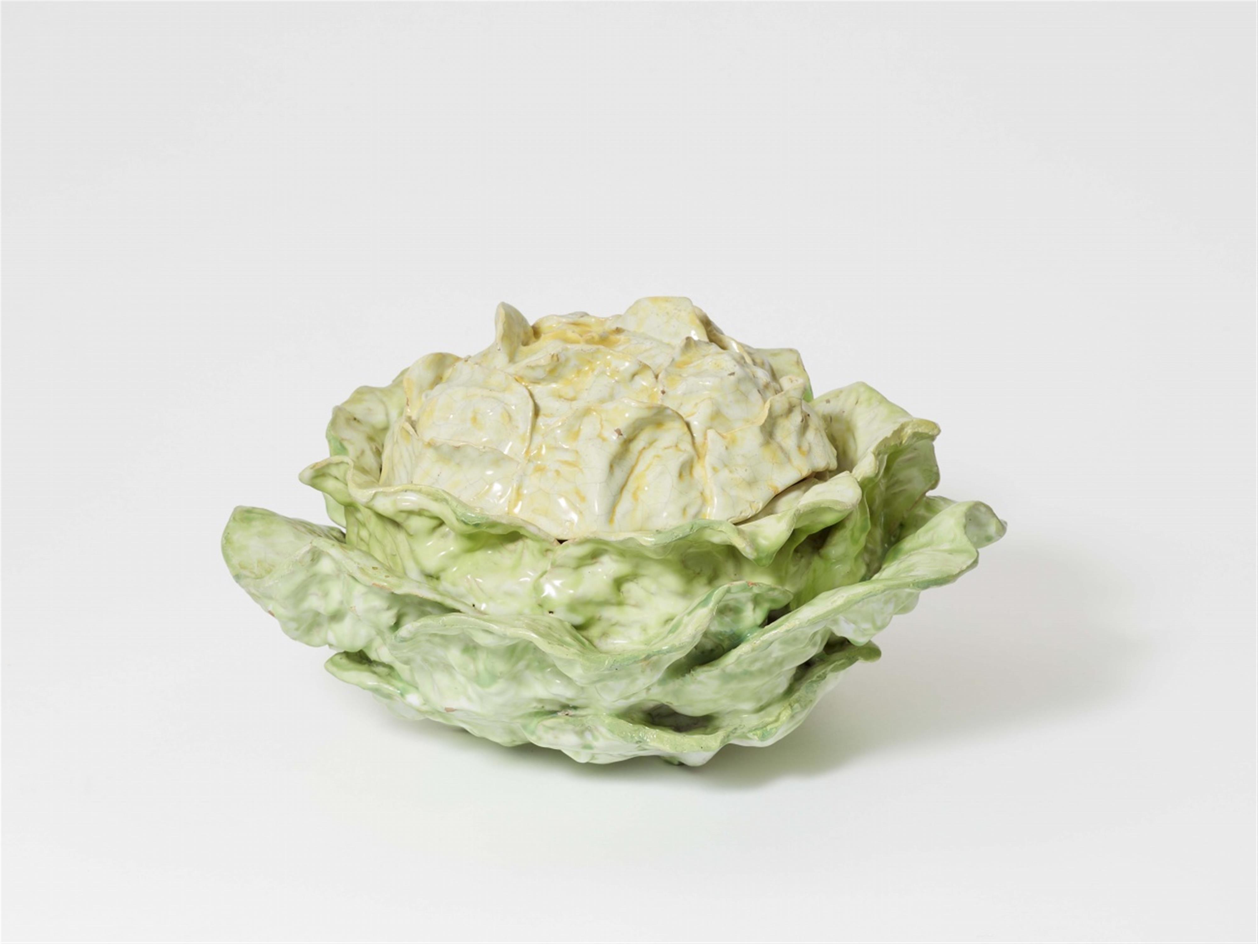 A faience lettuce tureen - image-1