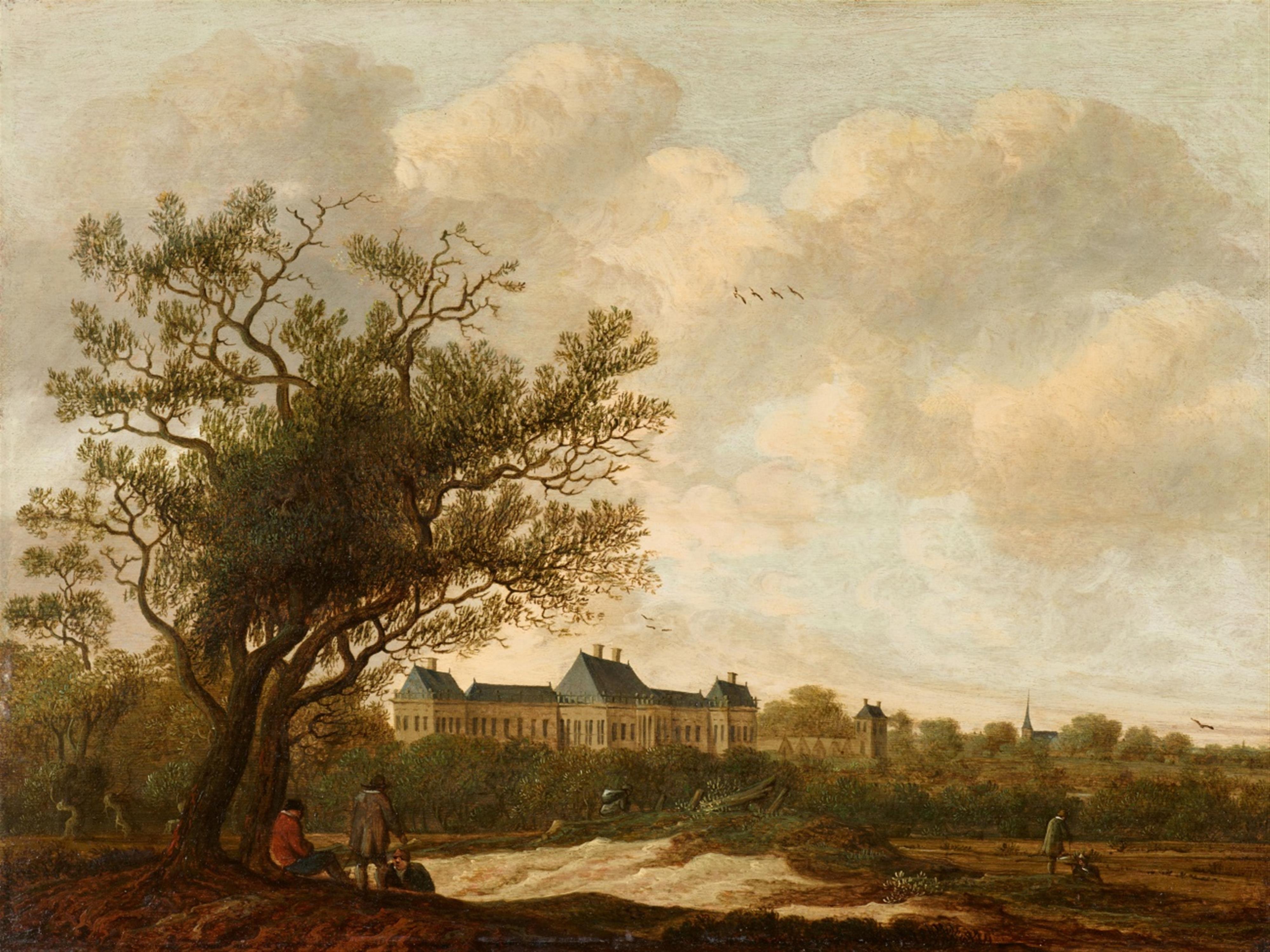Anthony Jansz van der Croos - Landscape with a View of Huis ter Nieuburch in Rijkswijk - image-1
