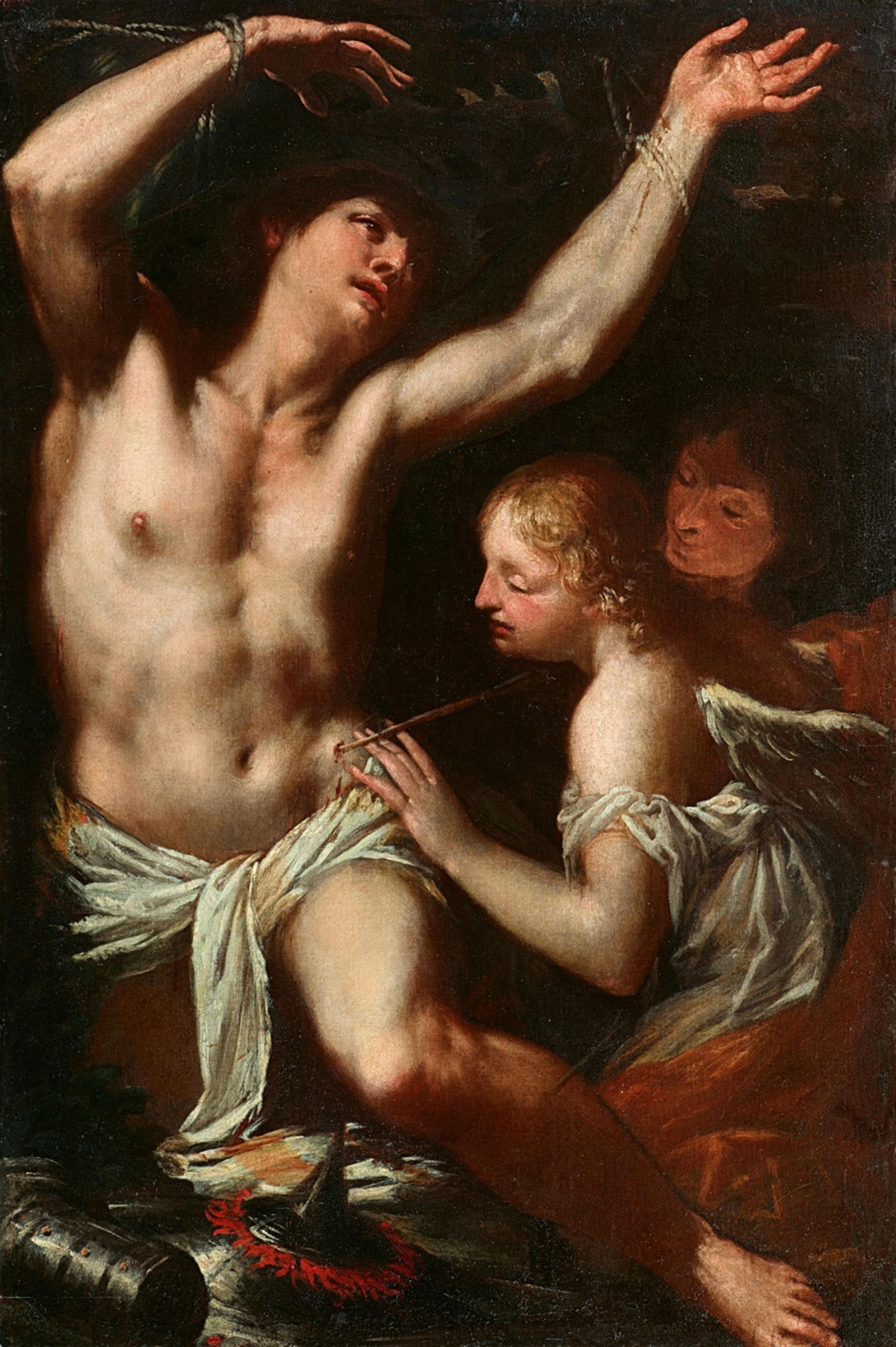 Marco Liberi - Saint Sebastian with an Angel and Saint Irene of Rome - image-1