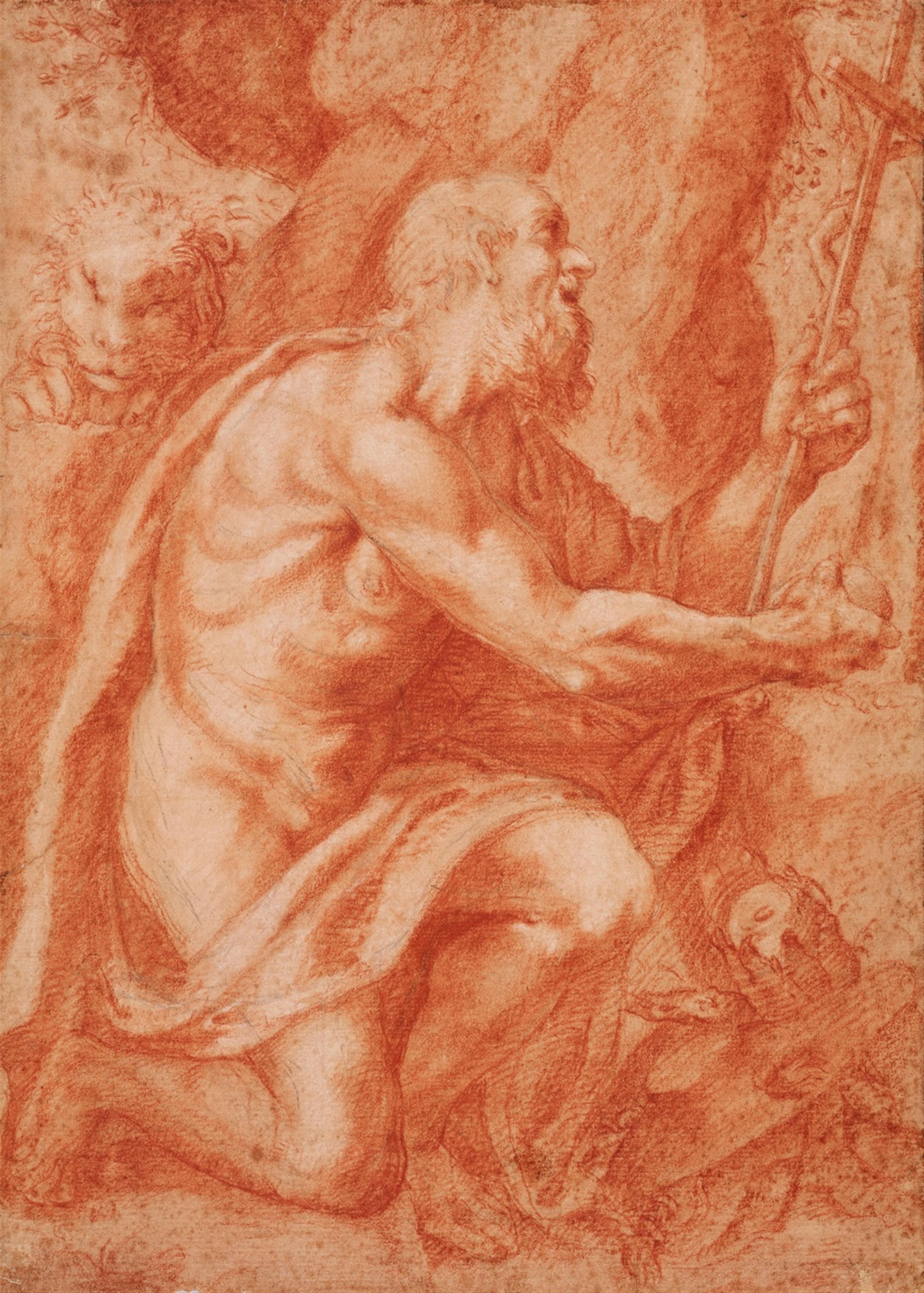 Bolognese School 17th century - The Penitent Saint Jerome - image-1