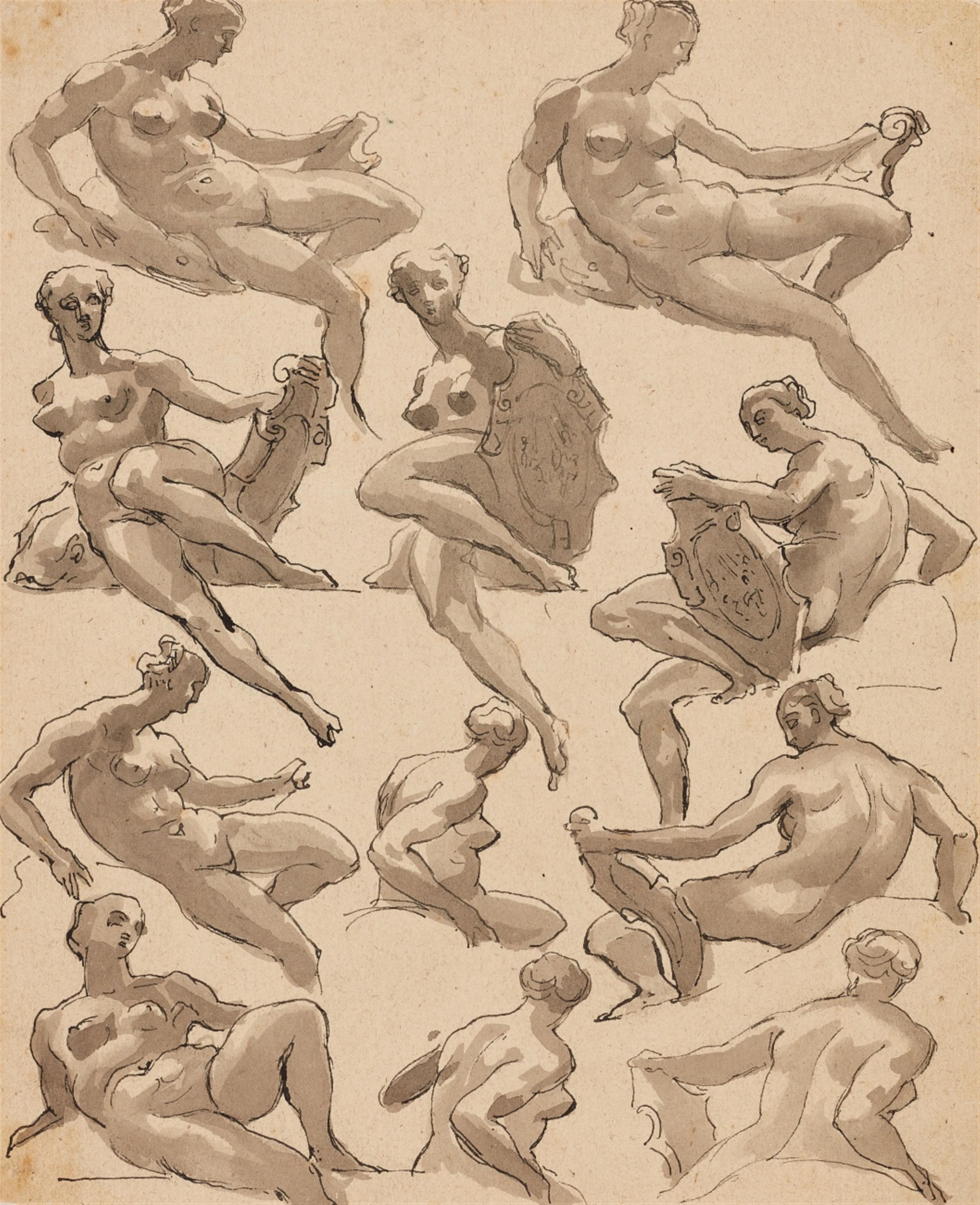 Venetian School 18th century - Figure Studies - image-1