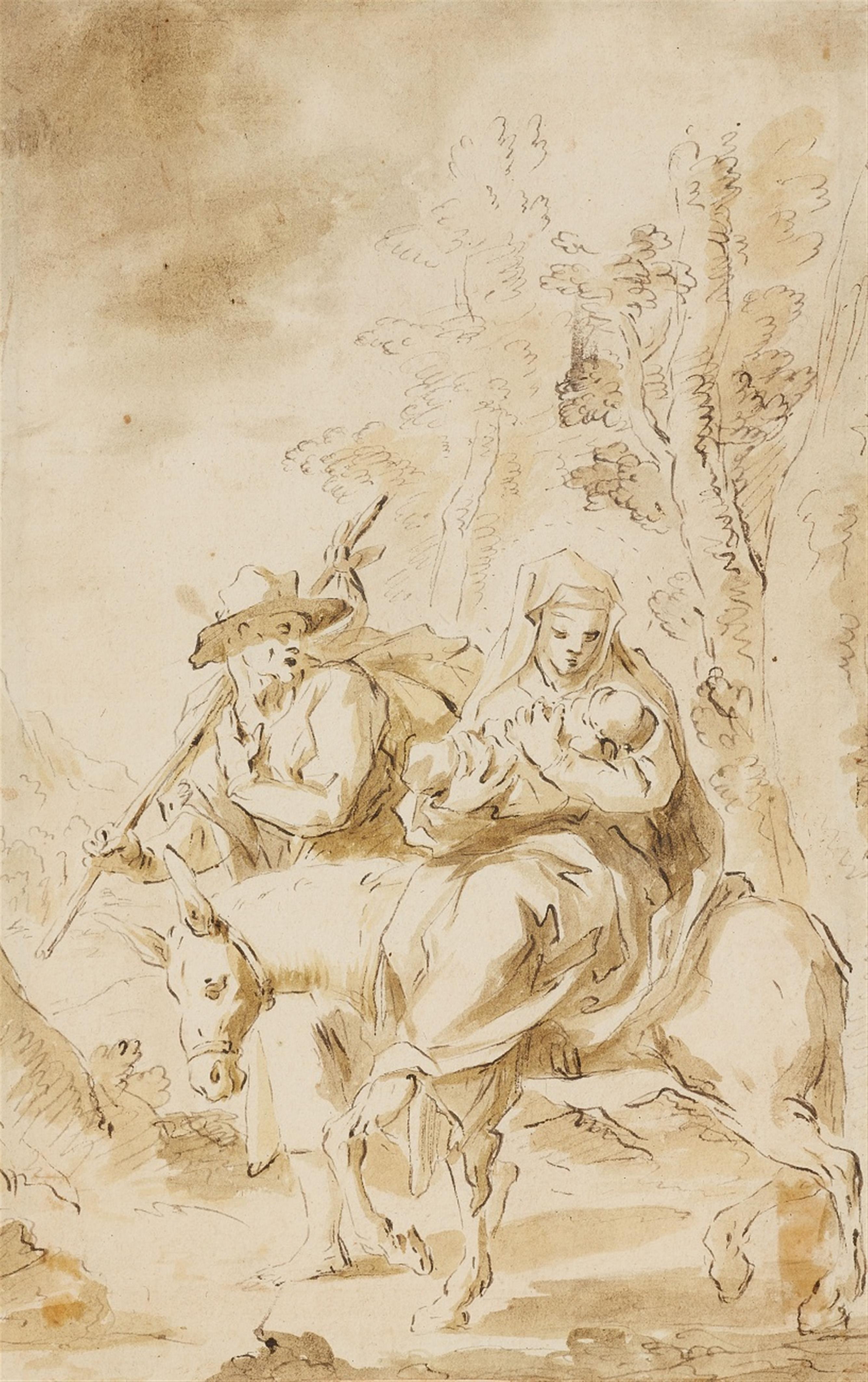 Venetian School 18th century - The Flight into Egypt - image-1