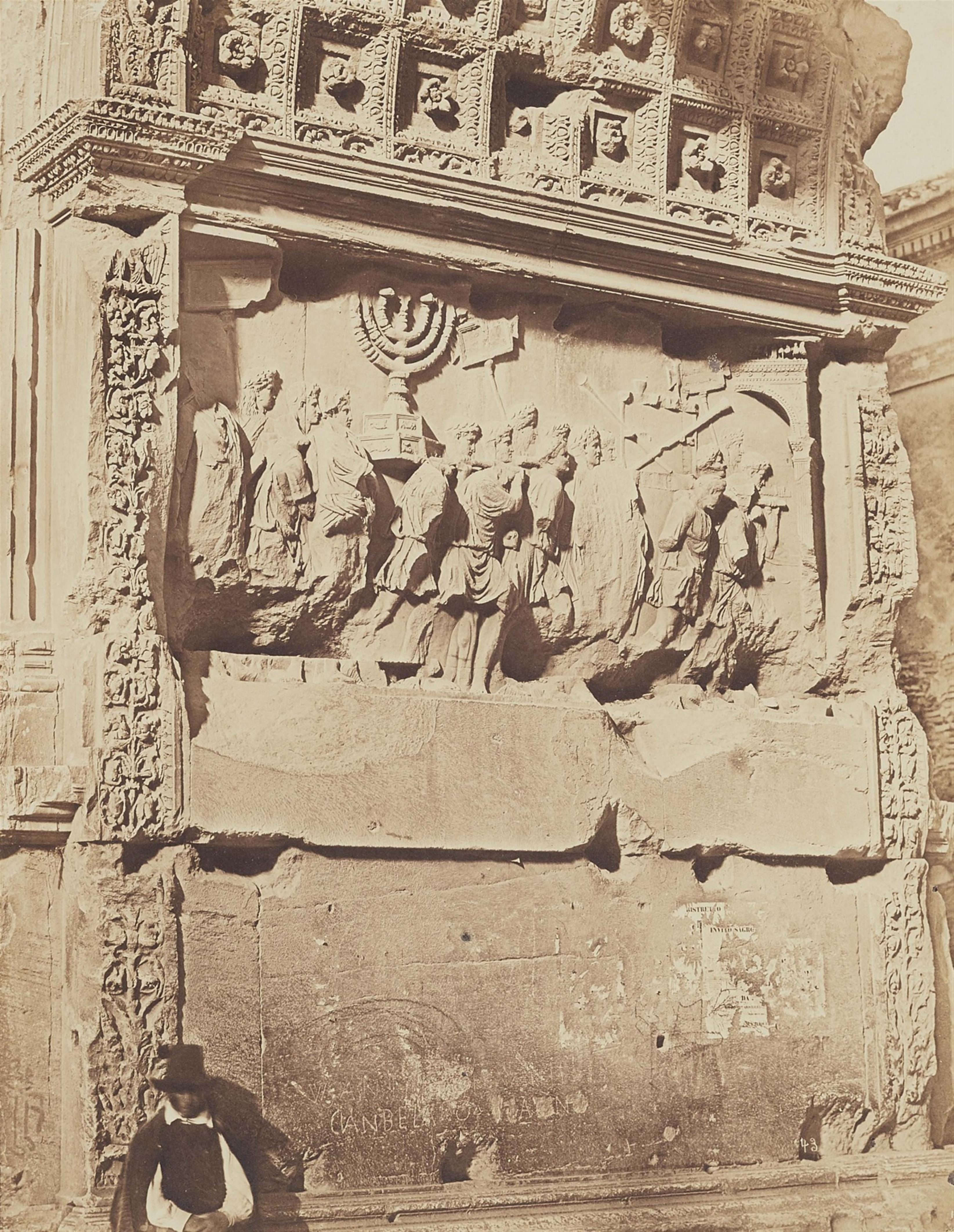 James Anderson - Arch of Titus: Bas-relief with the Triumphal Procession and Spoils from the Temple of Solomon/Bas-relief with Imperial Quadriga - image-1