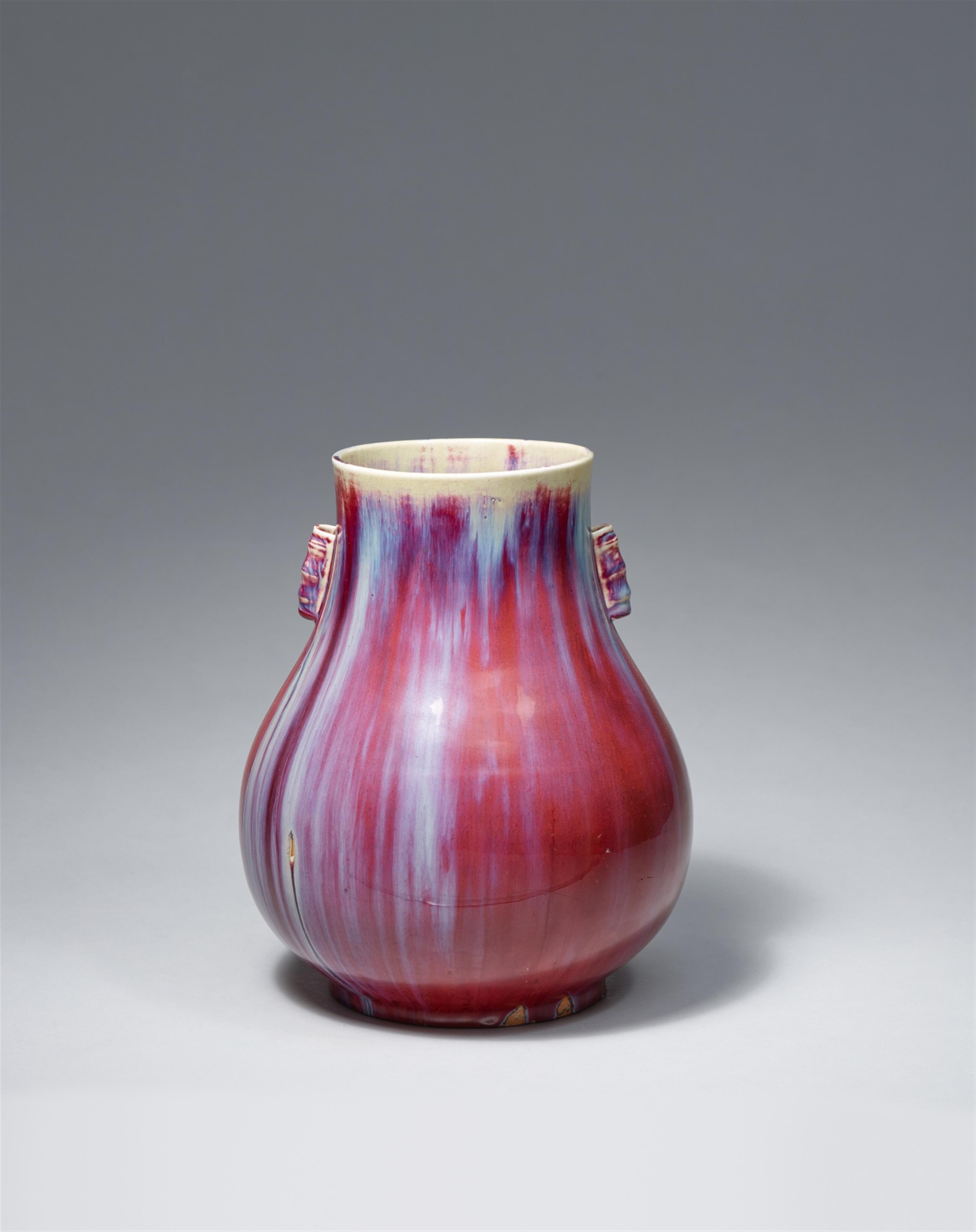 A large flambé-glazed hu vase. 19th/20th century - image-5