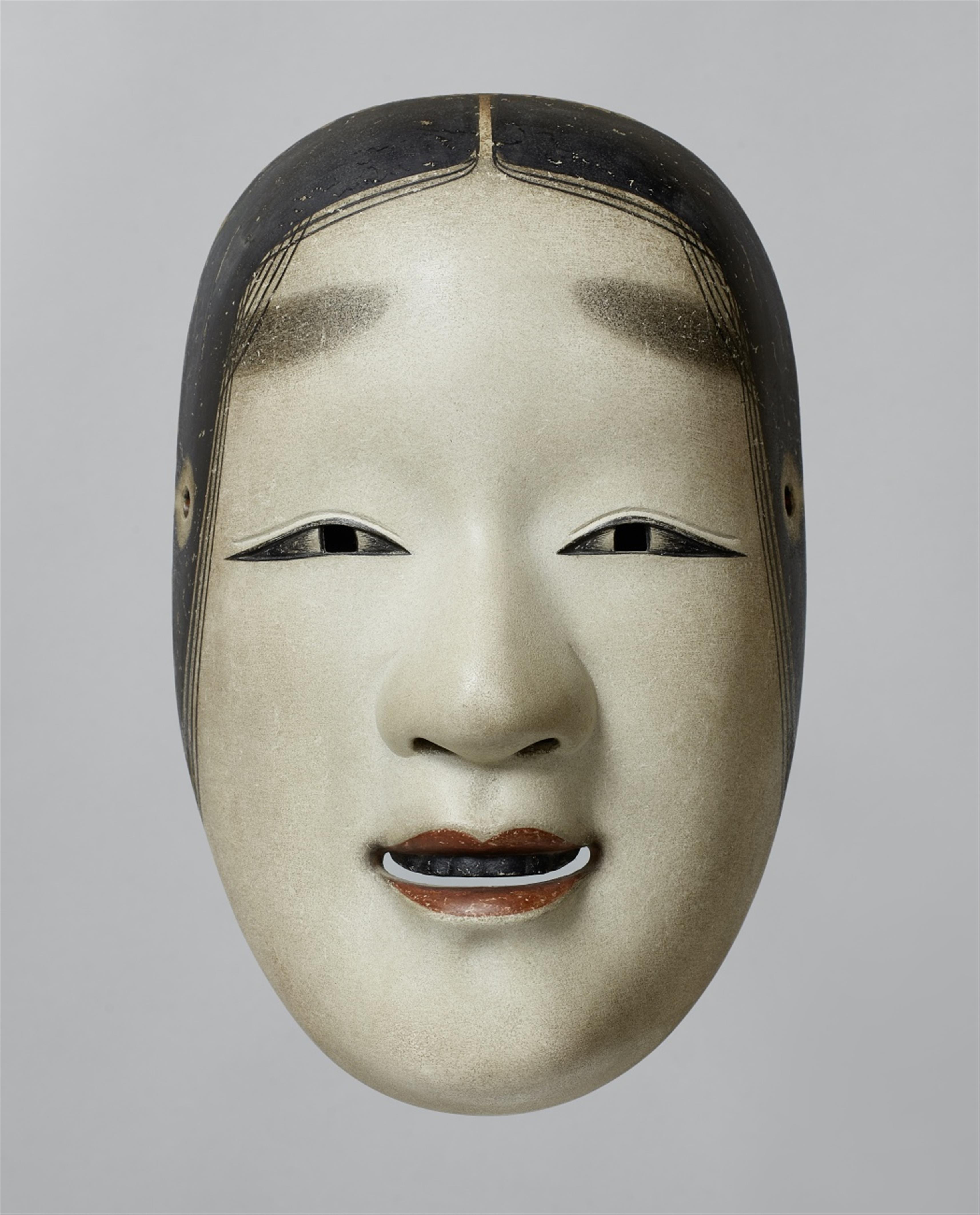 A painted wood no mask of Ko-omote type. 20th century - image-1