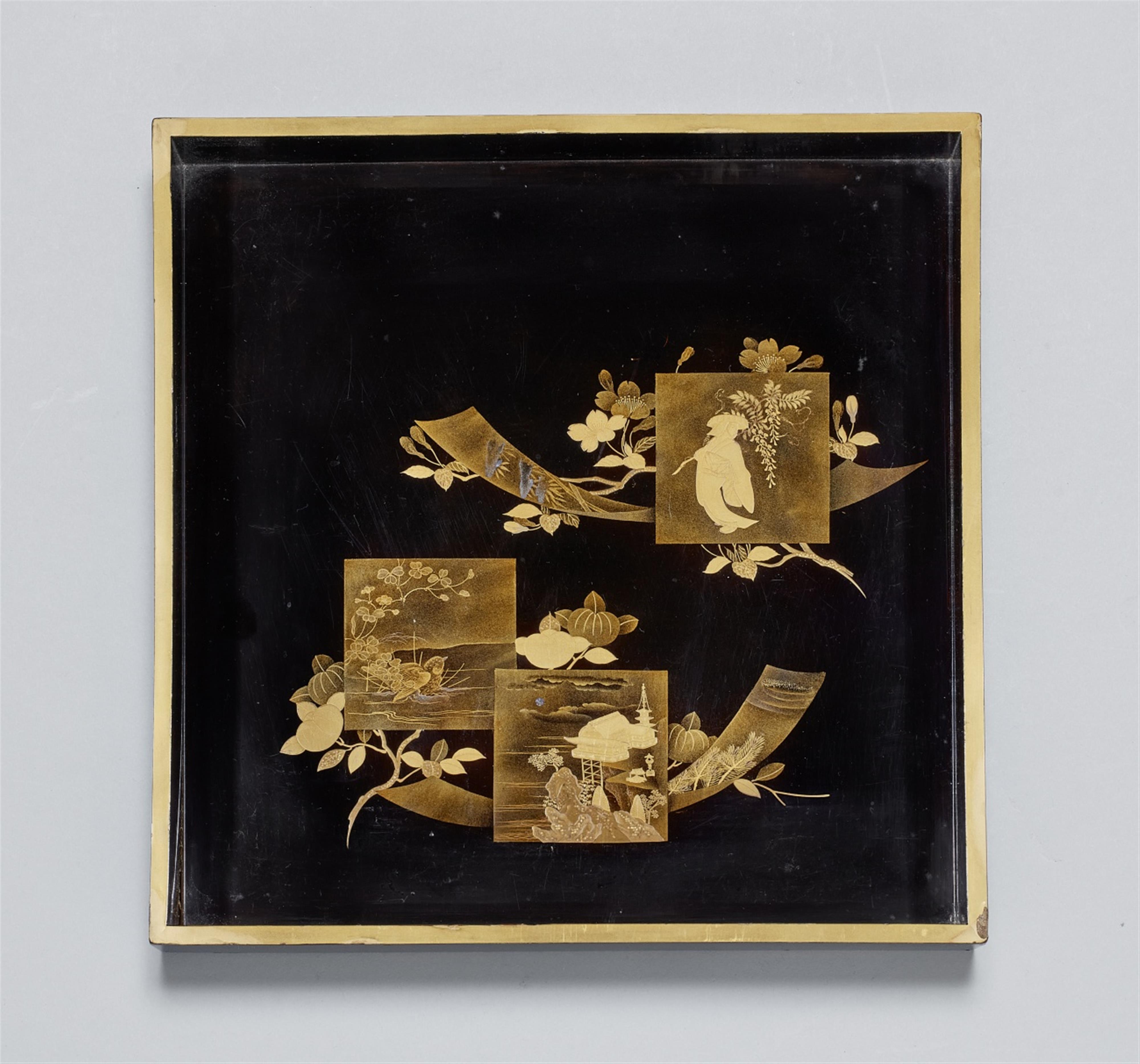 A lacquer tray. Early 20th century - image-1