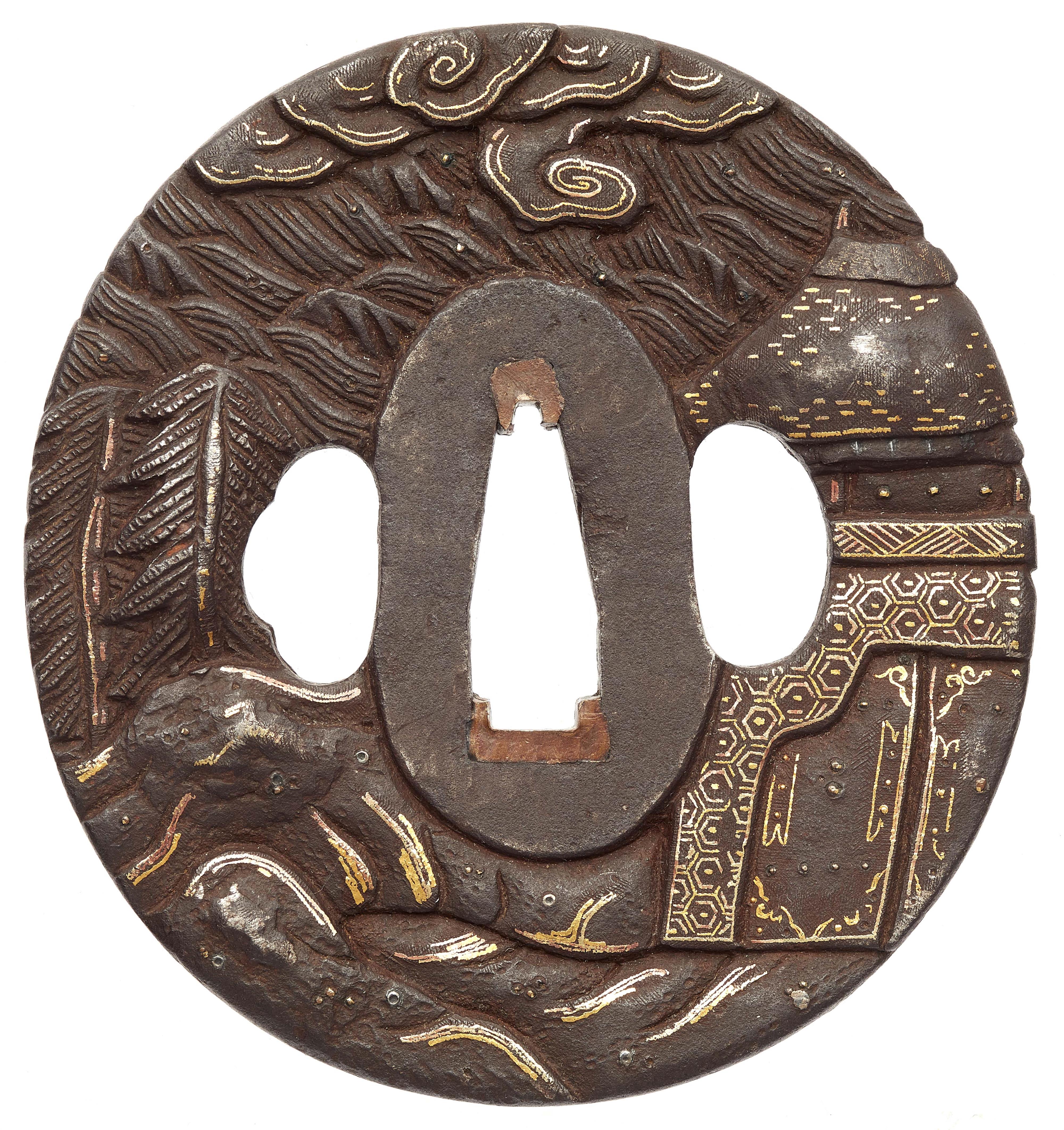 A Shôami iron tsuba. Early 19th century - image-2