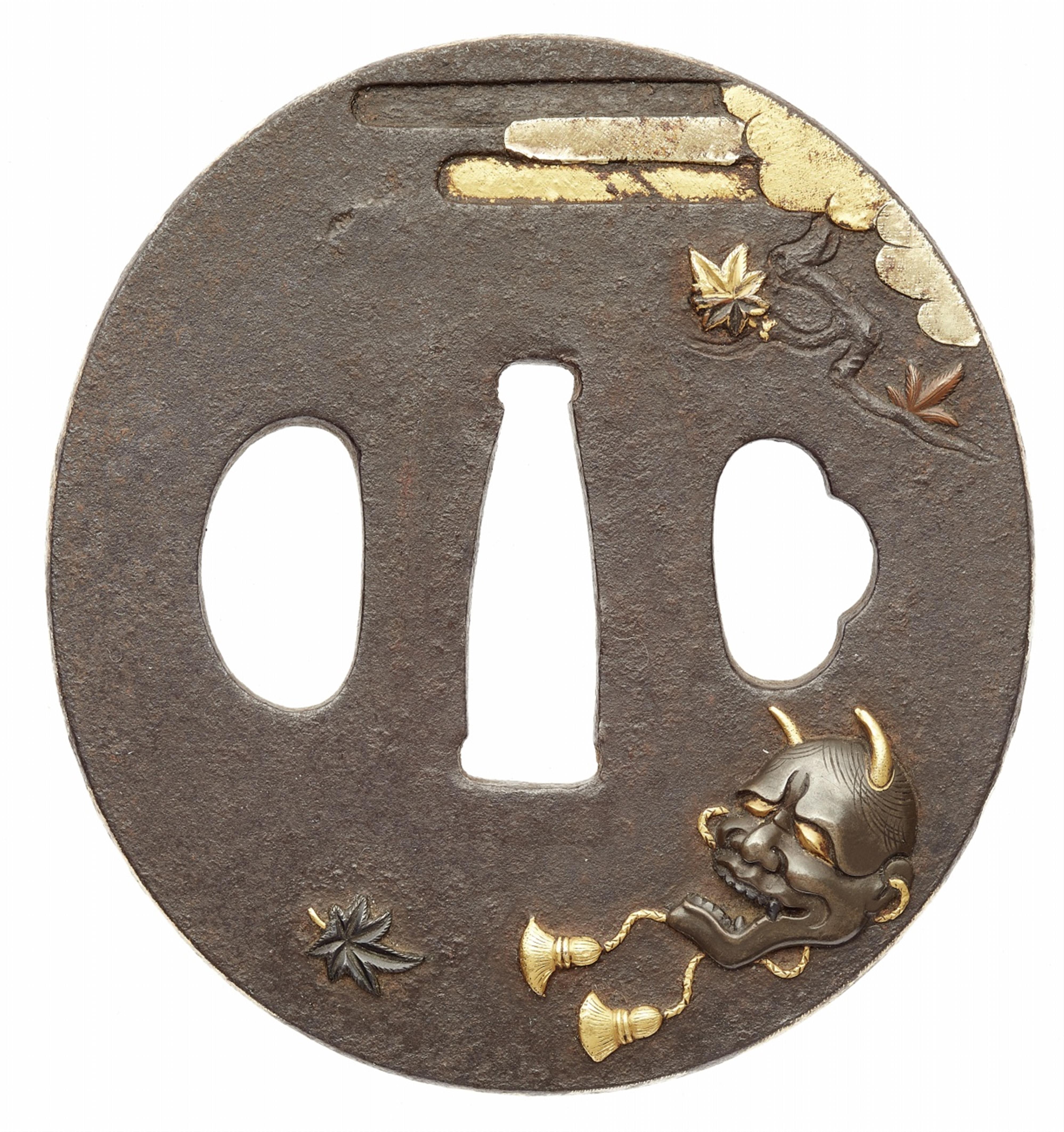 A Shônai iron tsuba. 18th century - image-1