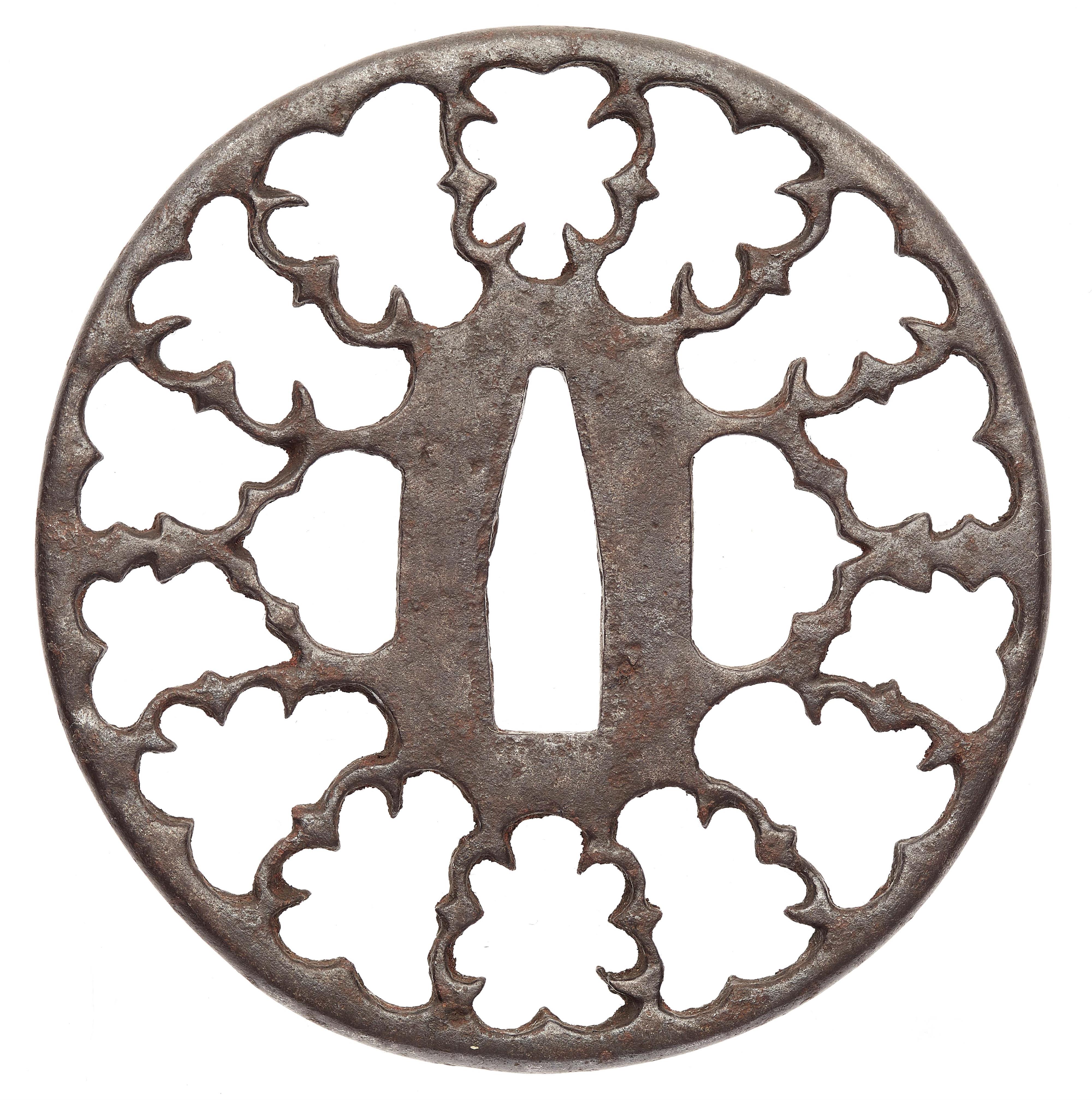 Tsuba. Eisen. Edo. Akasaka-Arbeit. 18. Jh. - image-2