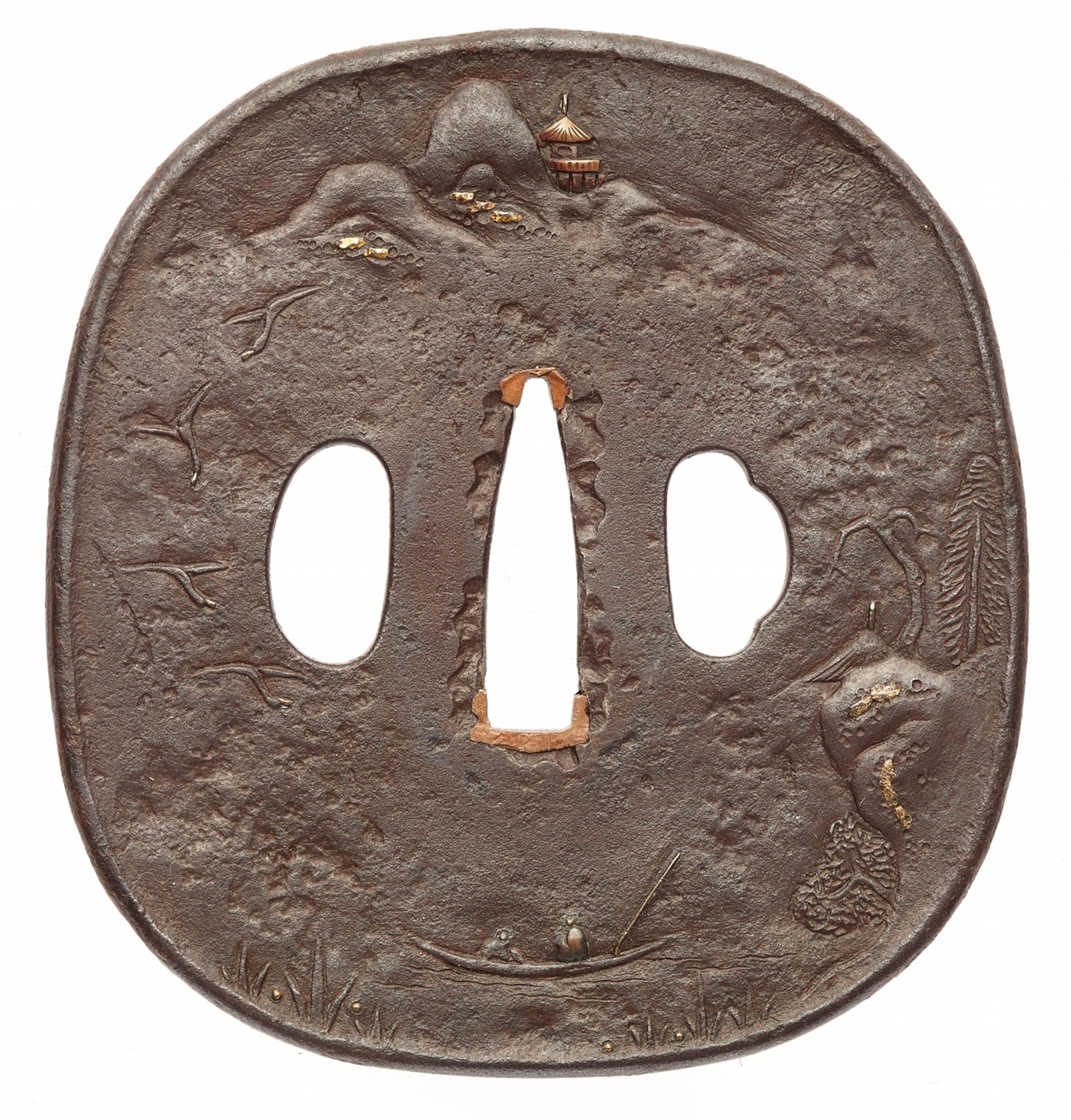 An iron tsuba. 18th/19th century - image-1