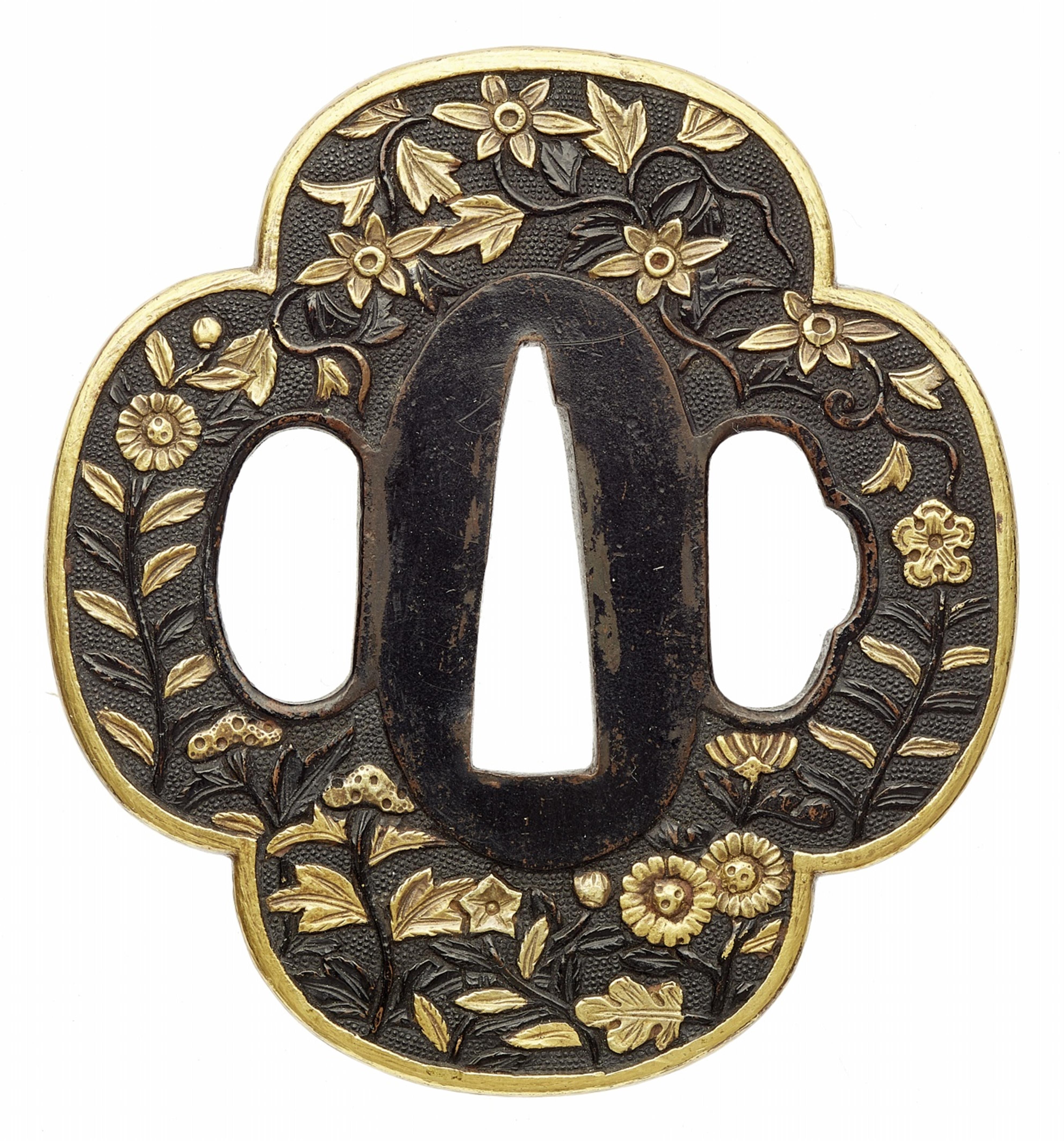 Tsuba. Shakudô. Ko kinkô. Spätes 16. Jh. - image-1