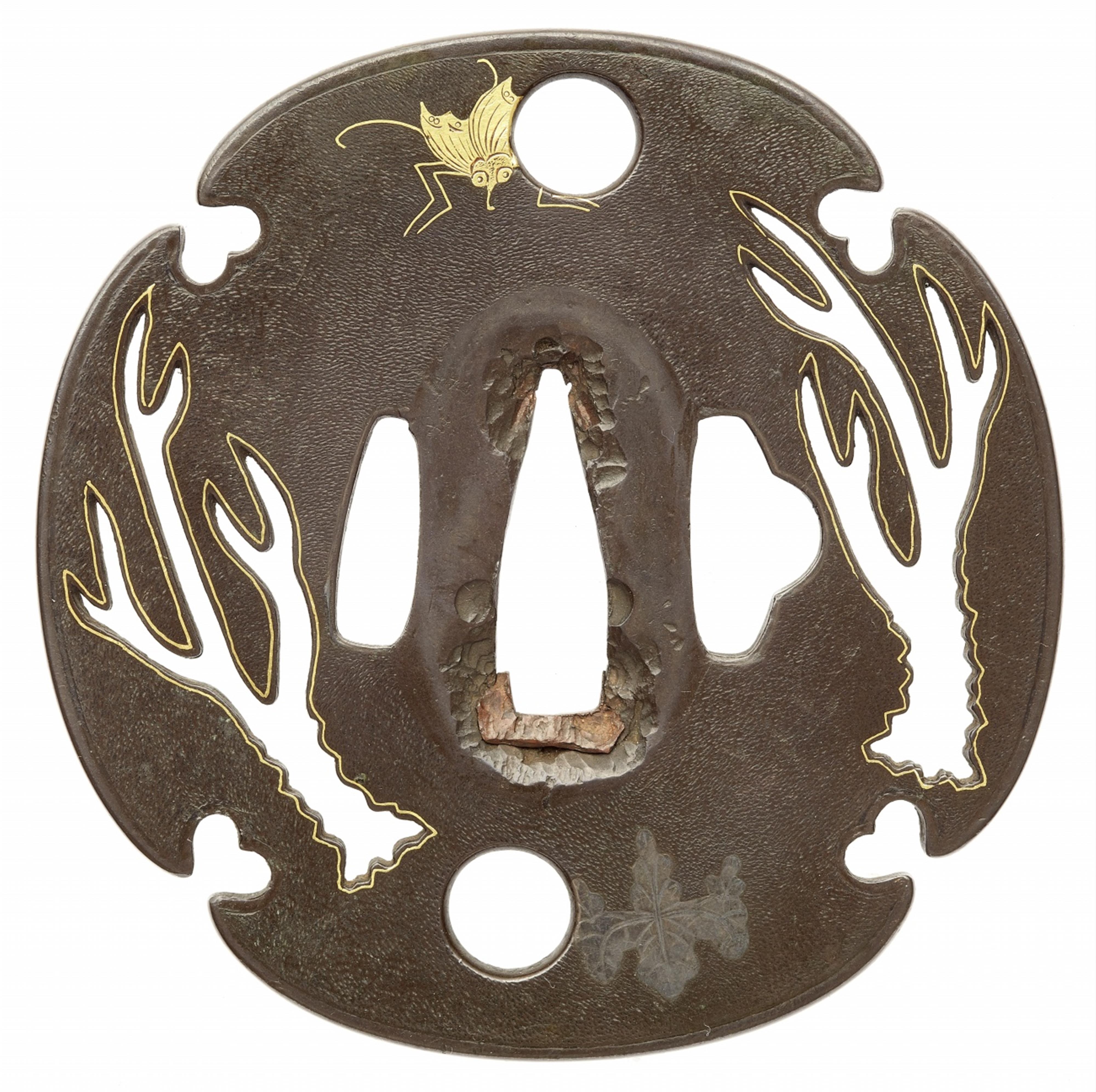 A ko kinkô shakudô tsuba. Late 16th century - image-1