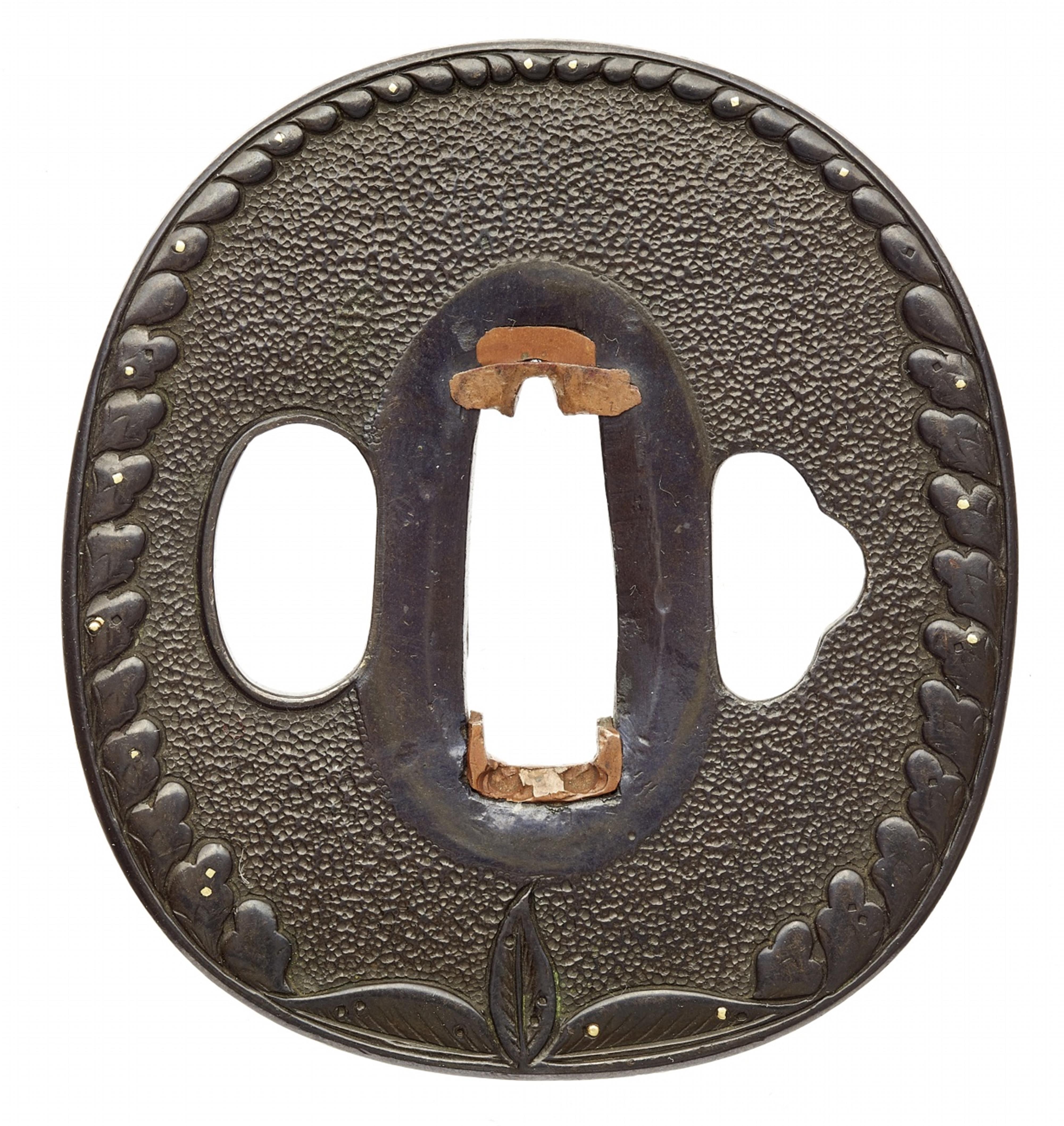 Tsuba. Shibuichi. 18. Jh. - image-1