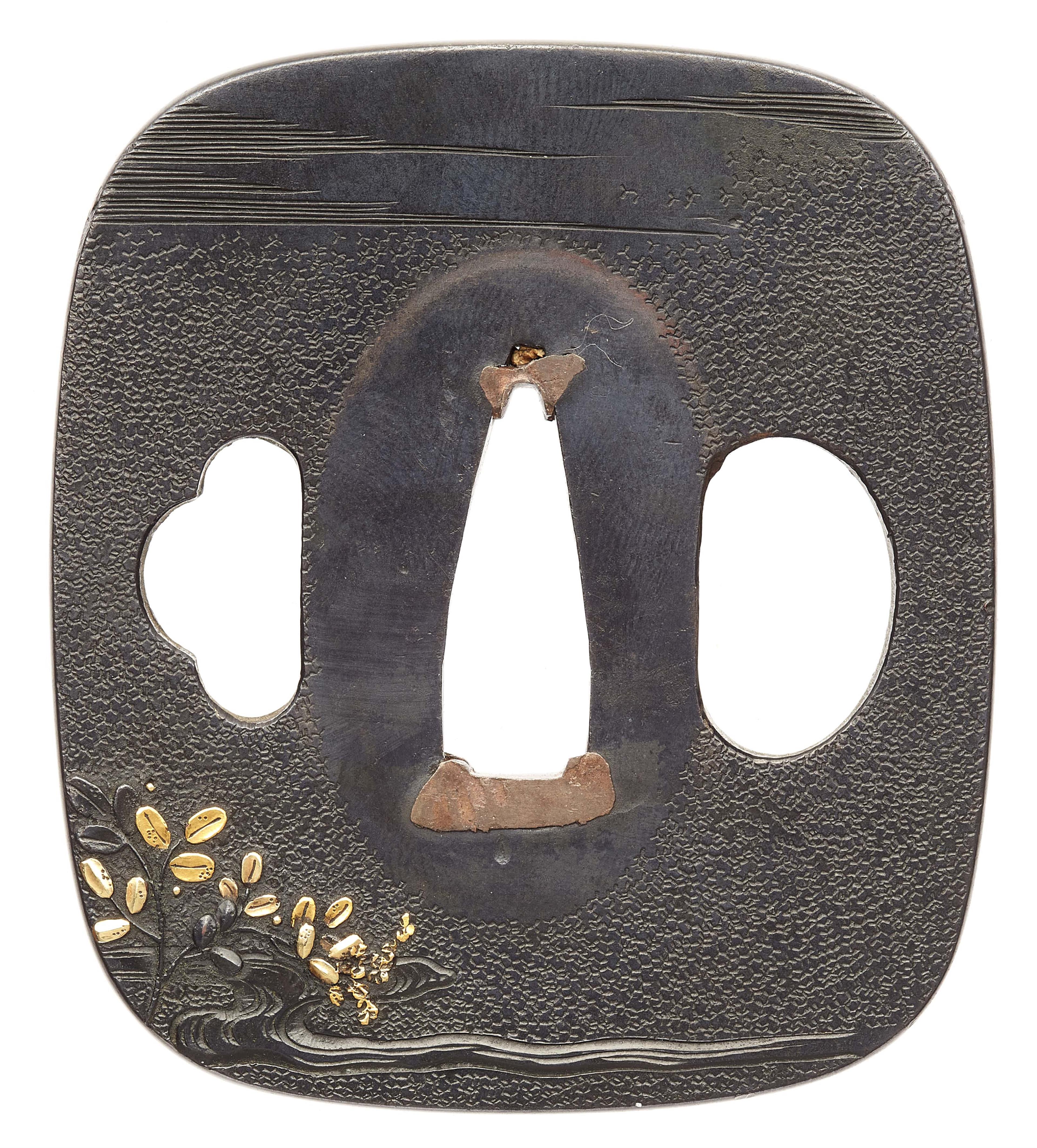 Tsuba. Shibuichi. Tsuchiya-Arbeit. 19. Jh. - image-2