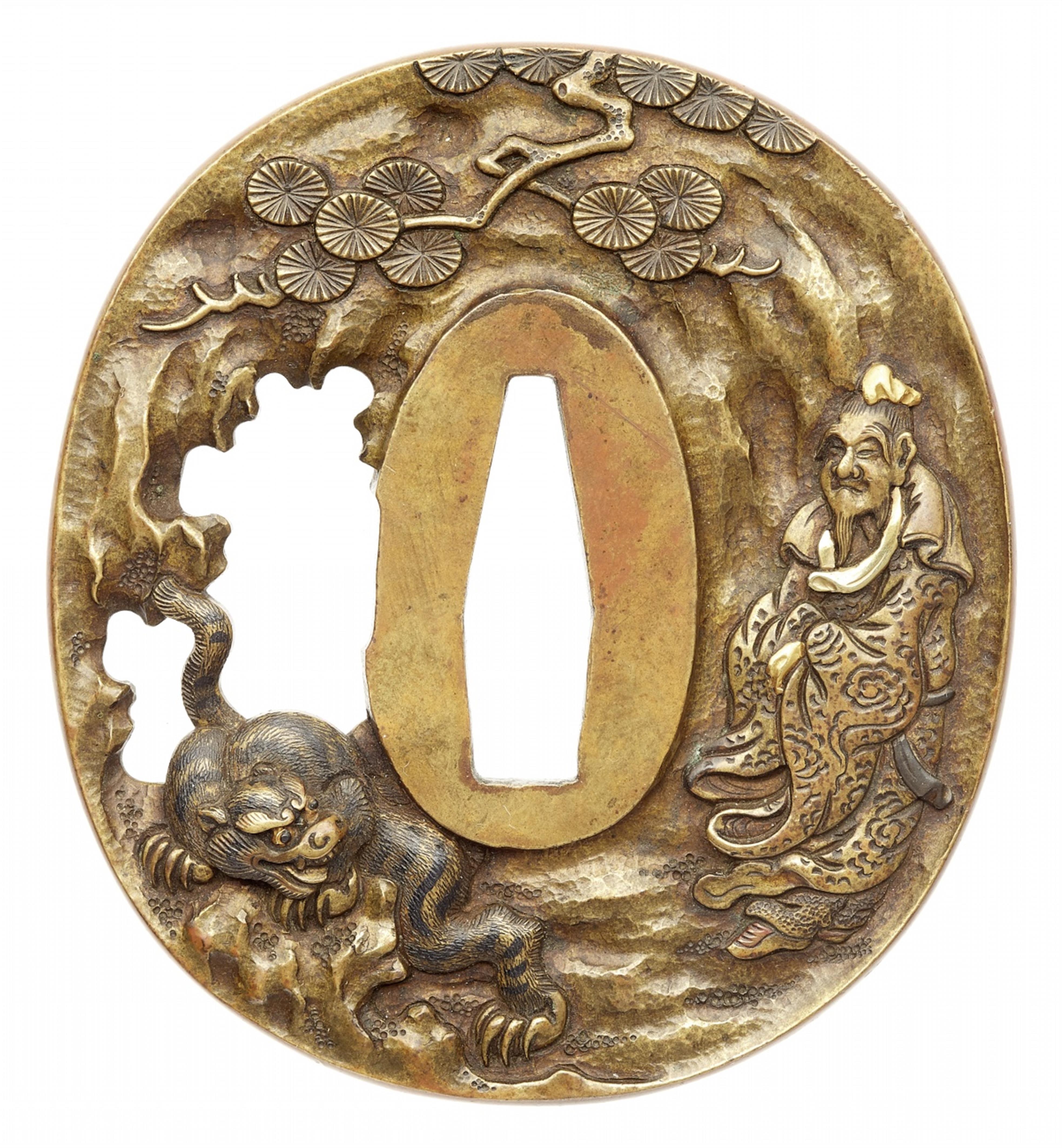 Tsuba. Sentoku. Nukagawa-Arbeit. 1. Hälfte 19. Jh. - image-1