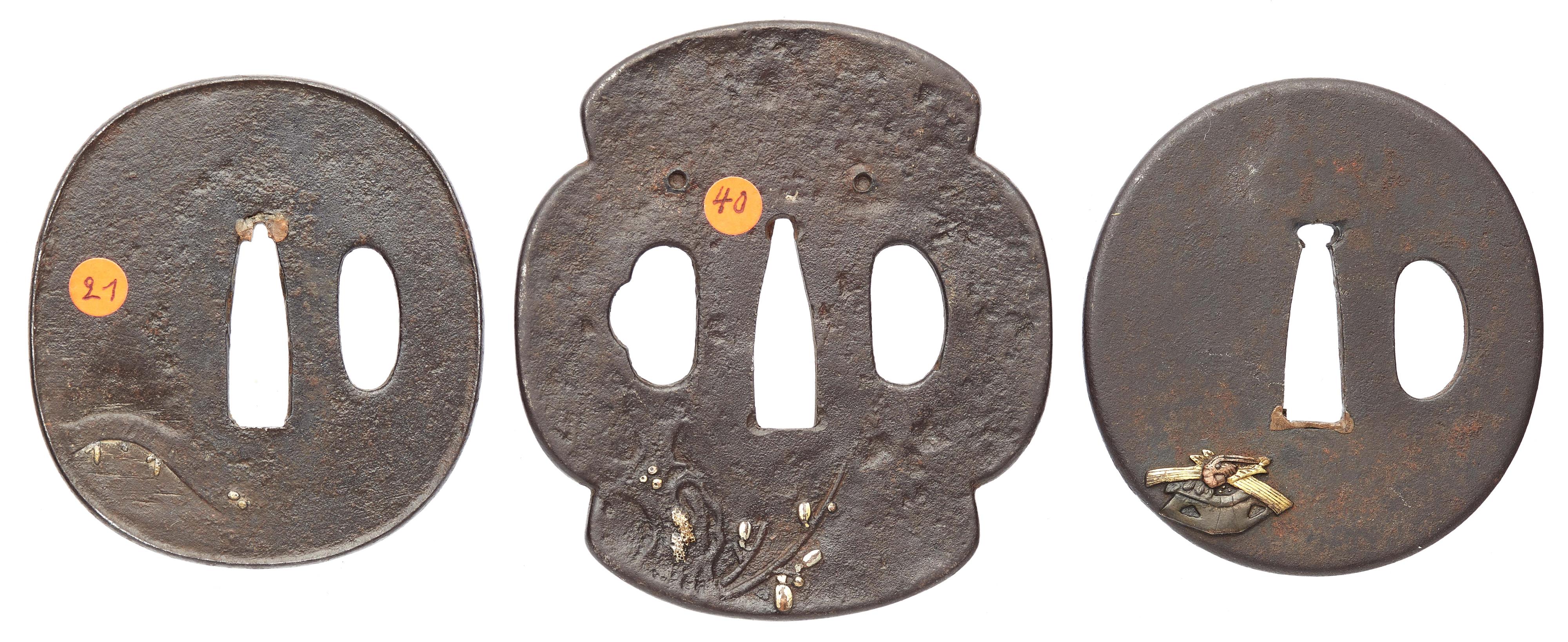 Three iron tsuba. 18th/19th century - image-2