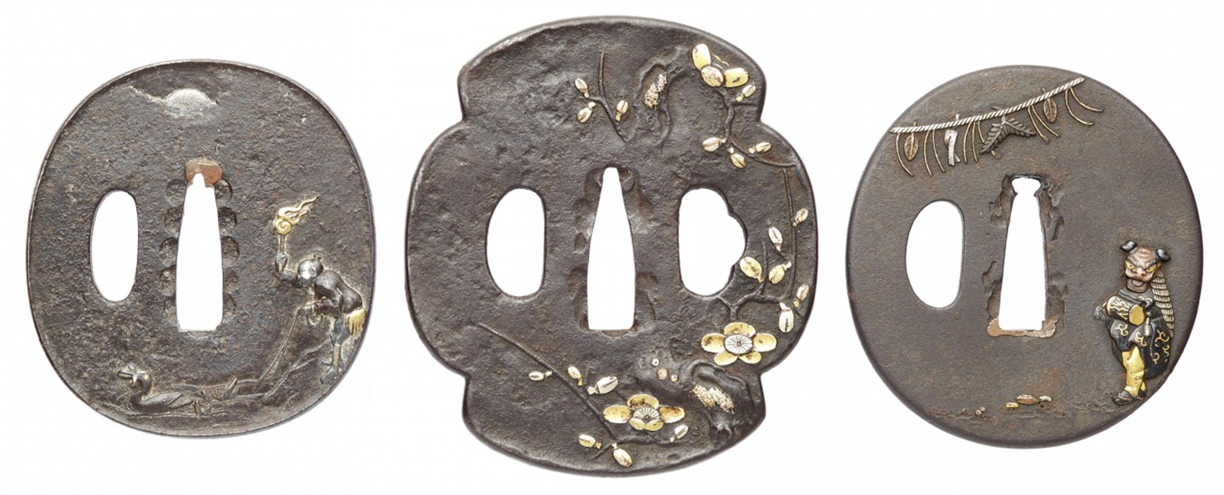 Three iron tsuba. 18th/19th century - image-1