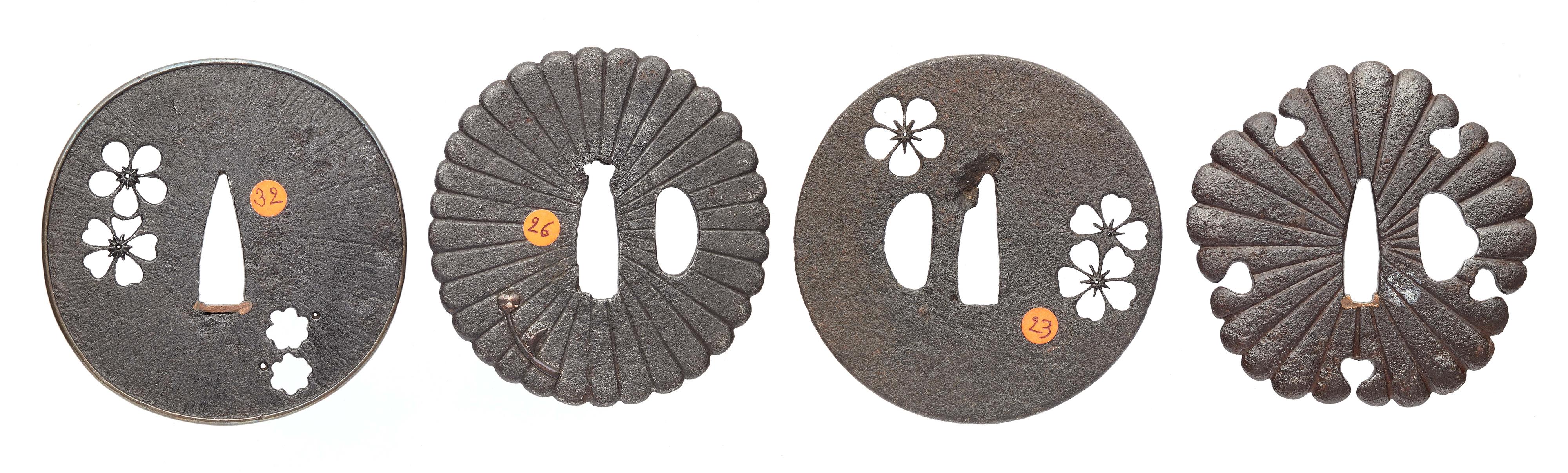 Four iron tsuba. Edo period - image-2