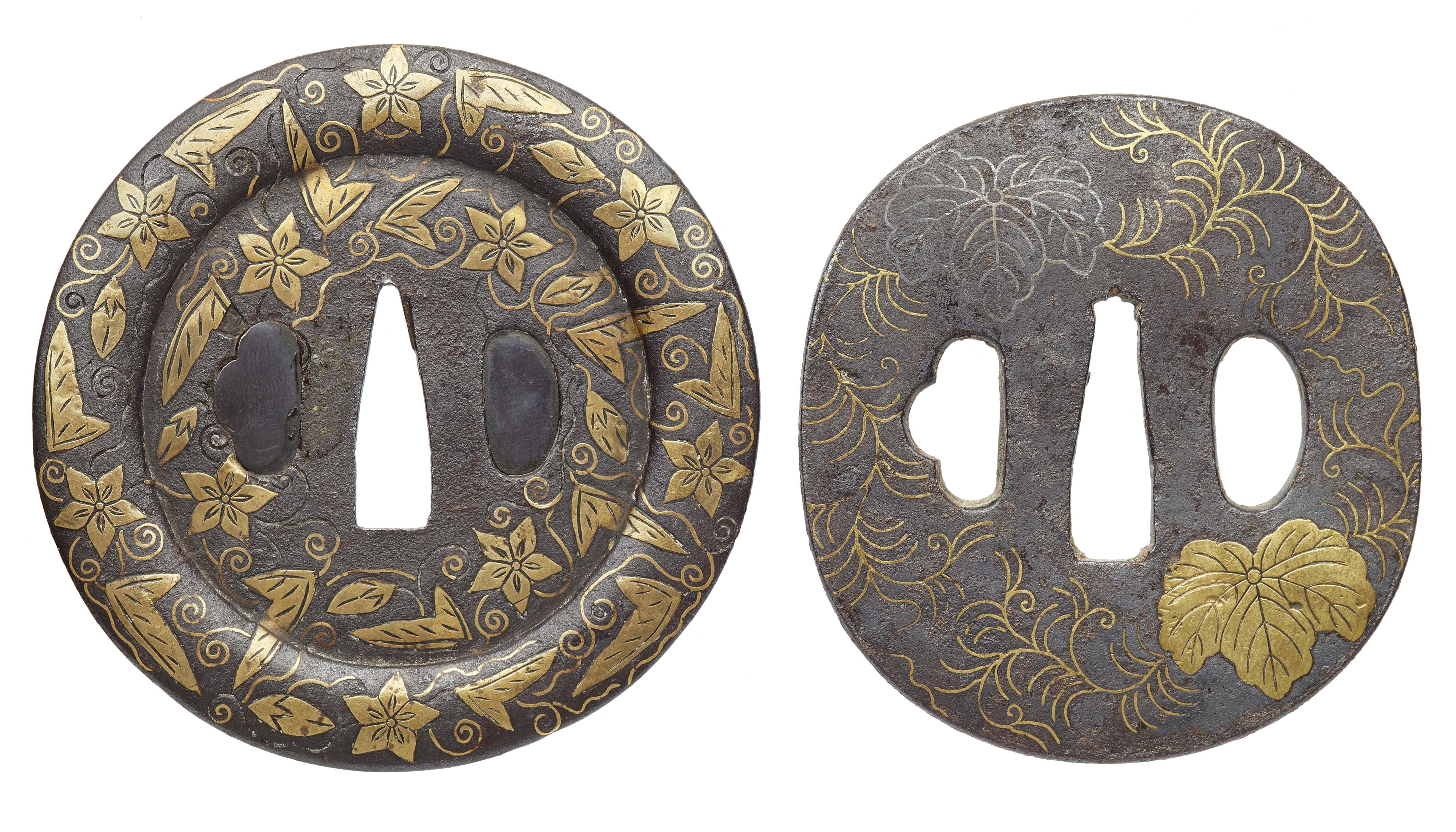 Zwei tsuba. Eisen. Heianjo-Arbeit. 17./18. Jh. - image-2