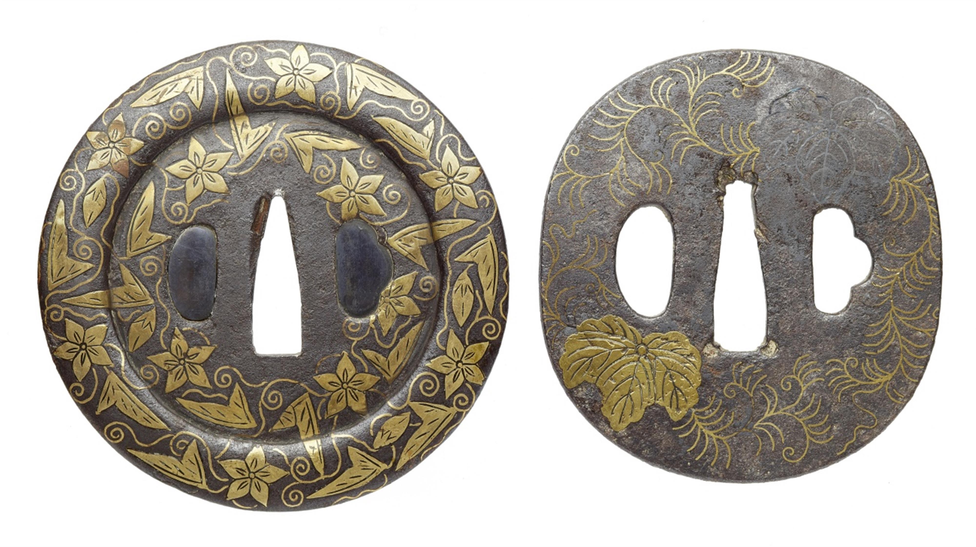 Zwei tsuba. Eisen. Heianjo-Arbeit. 17./18. Jh. - image-1