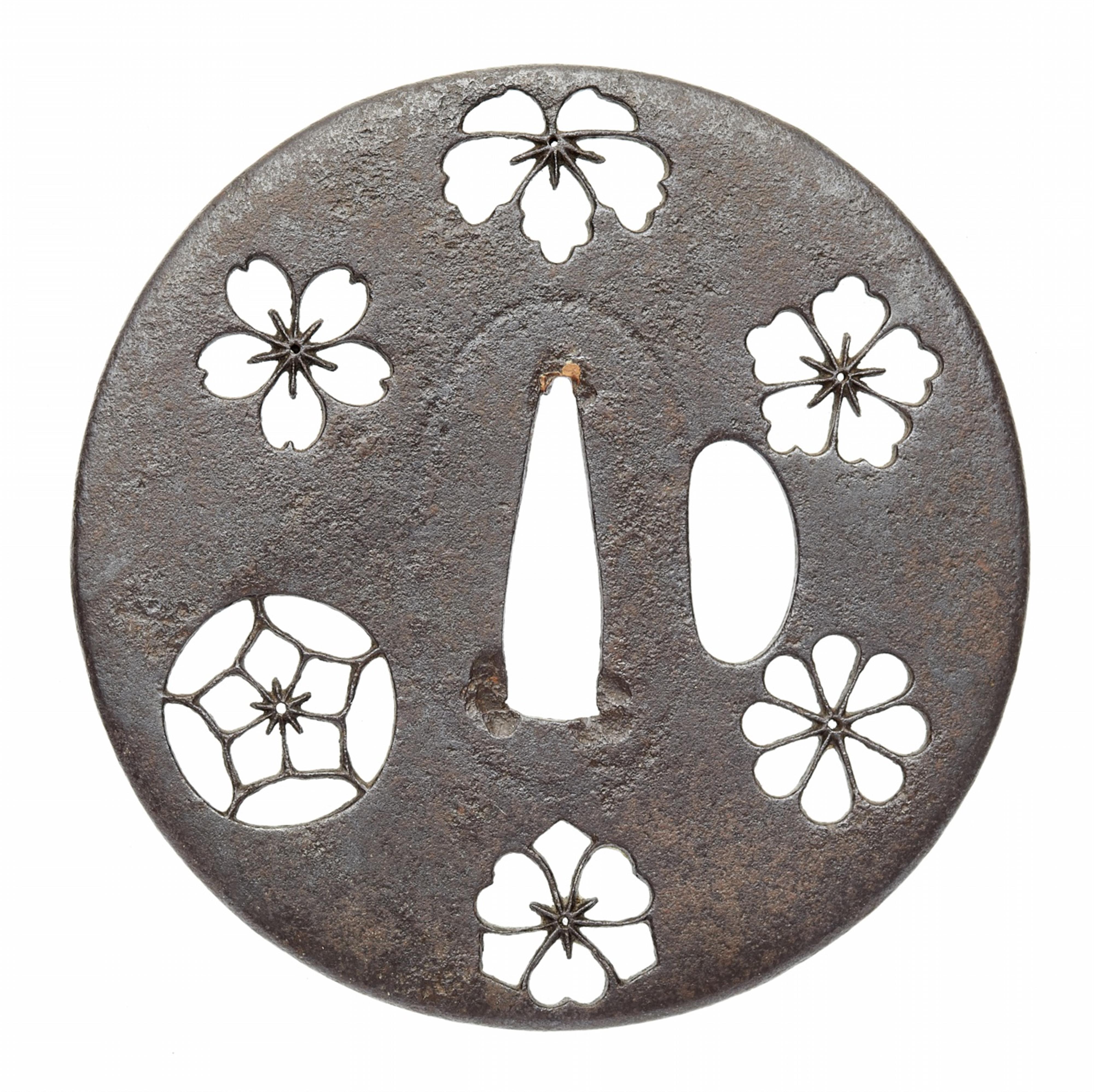 An iron tsuba. 17th/18th century - image-1