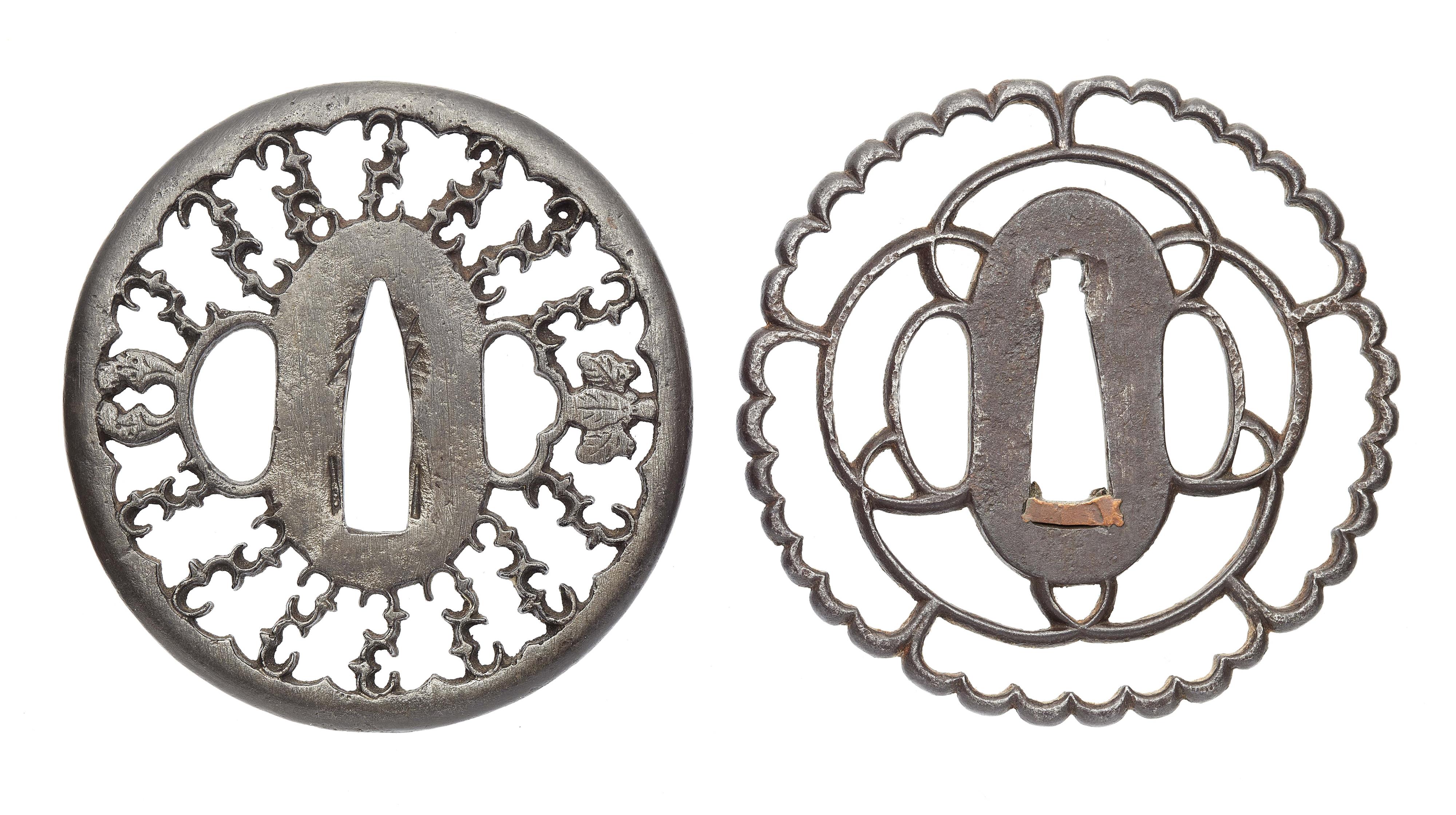 Two iron sukashi tsuba. 19th century - image-2