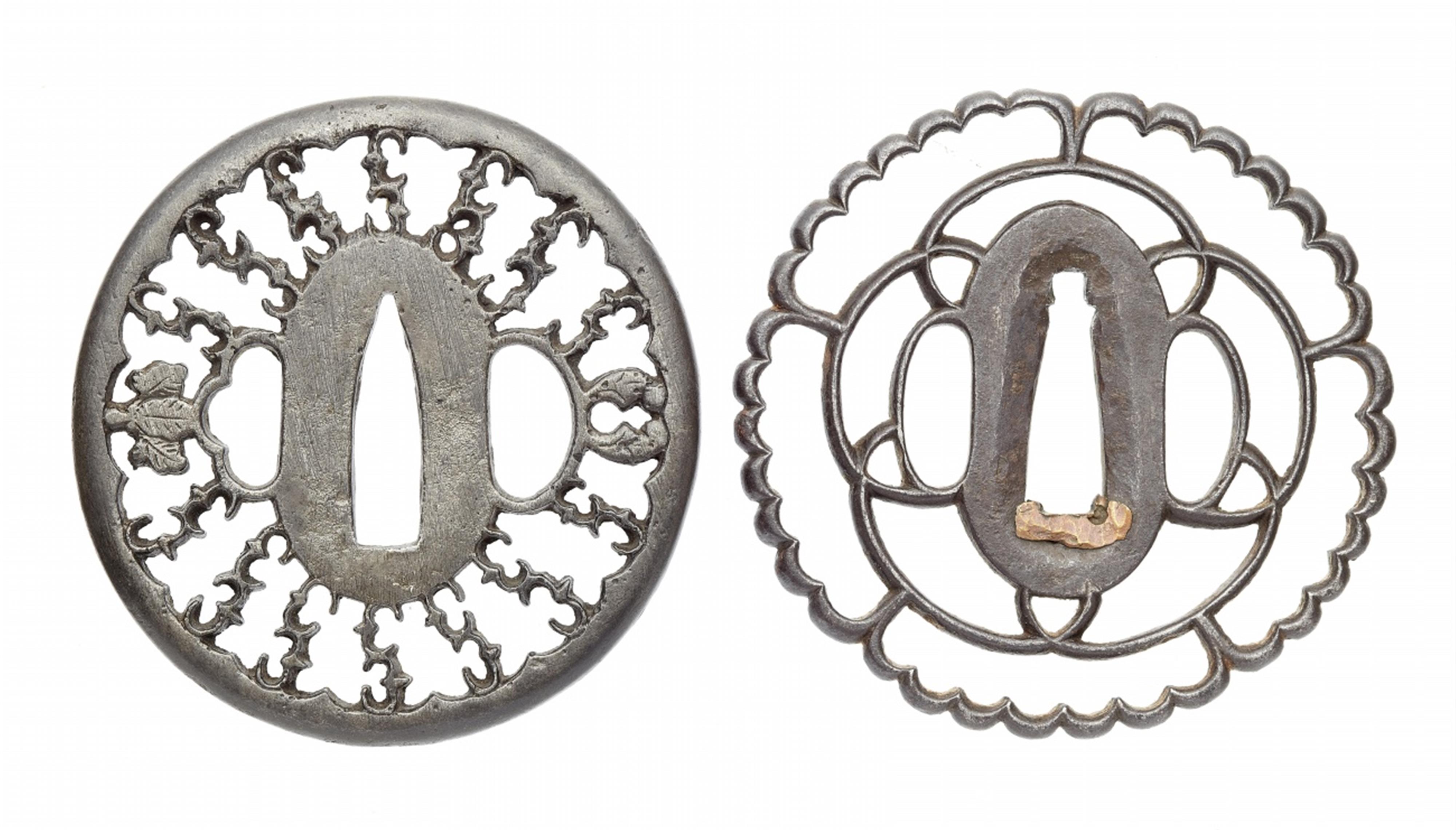 Two iron sukashi tsuba. 19th century - image-1