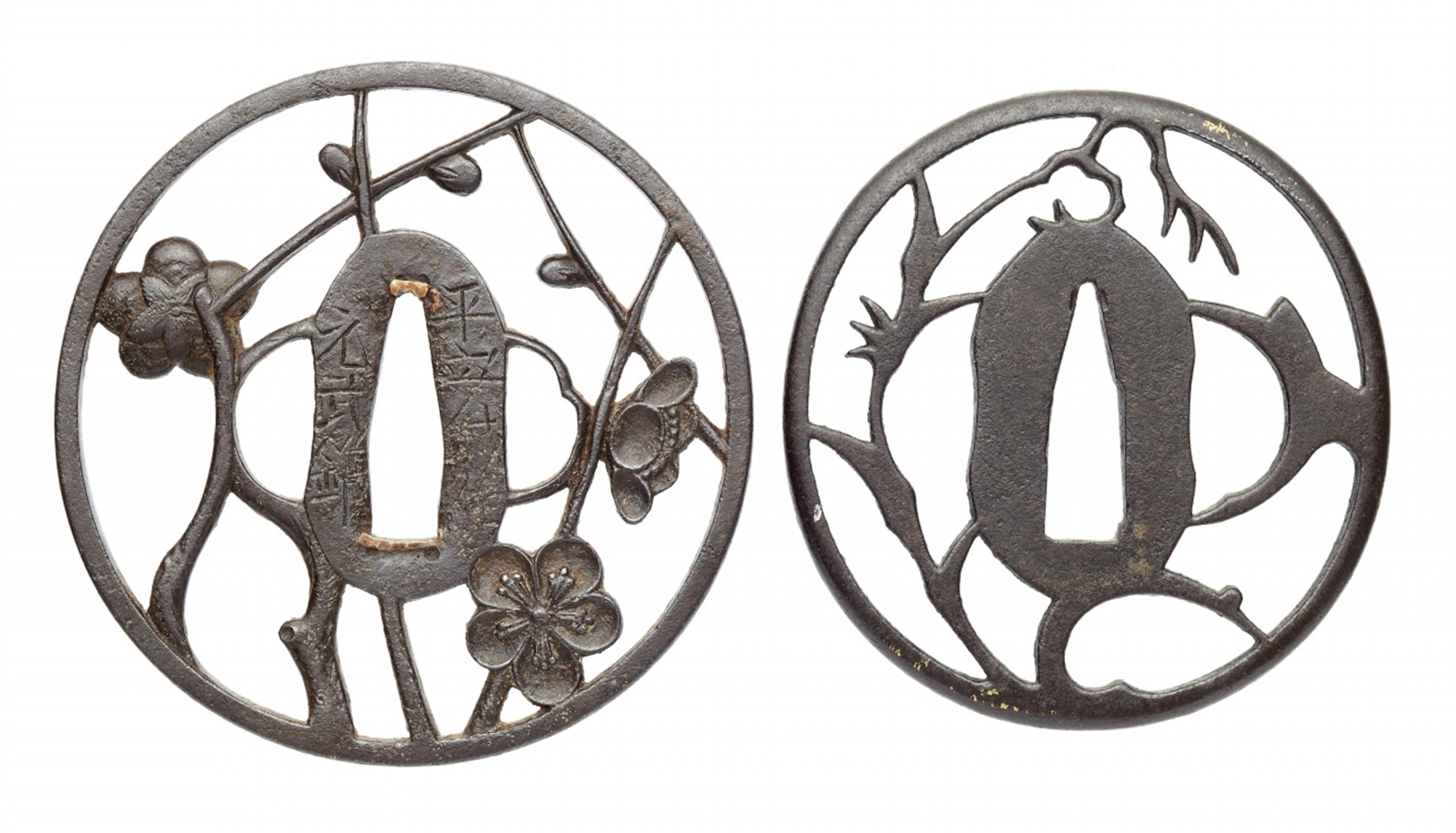 Two iron tsuba. Edo period - image-1