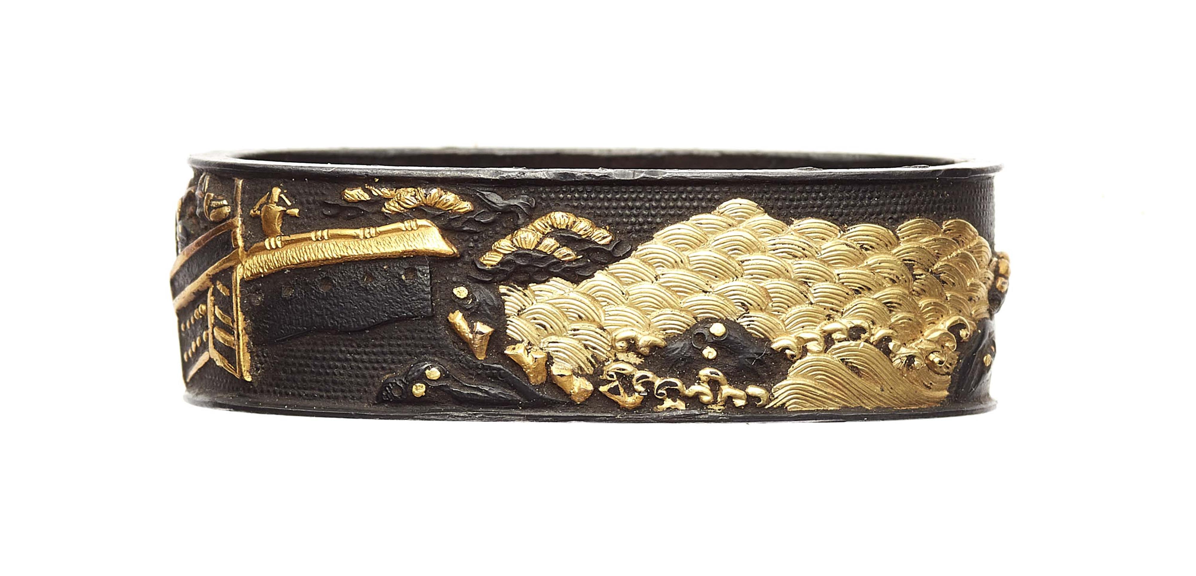 A shakudô fuchi-kashira. Edo. Mid-18th century - image-2